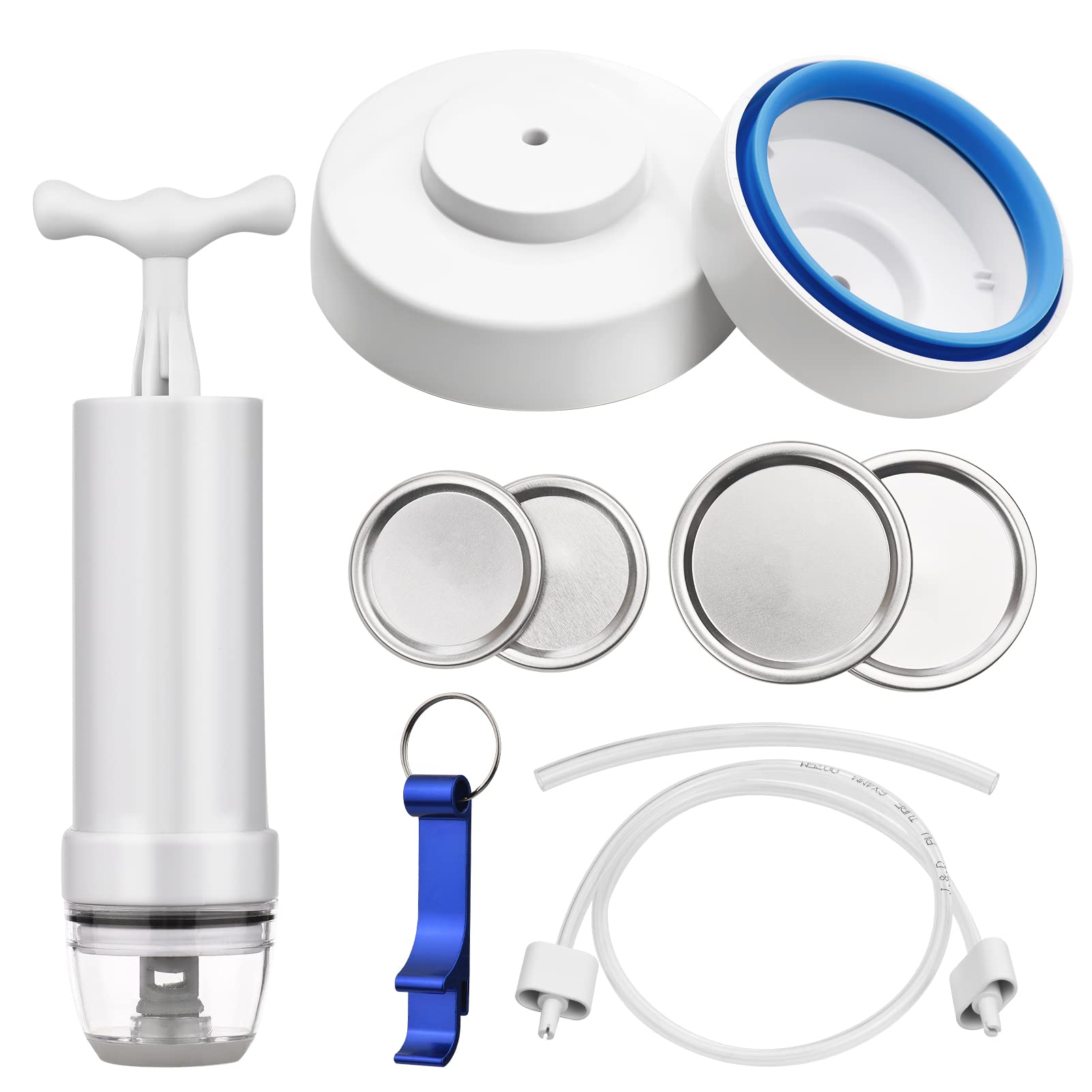**Leepesx Mason Jar Vacuum Sealer Kit – Food Saver Attachment with Hose for Regular & Wide Mouth Jars – Perfect for Meal Prep, Canning & Long-Term Food Storage**