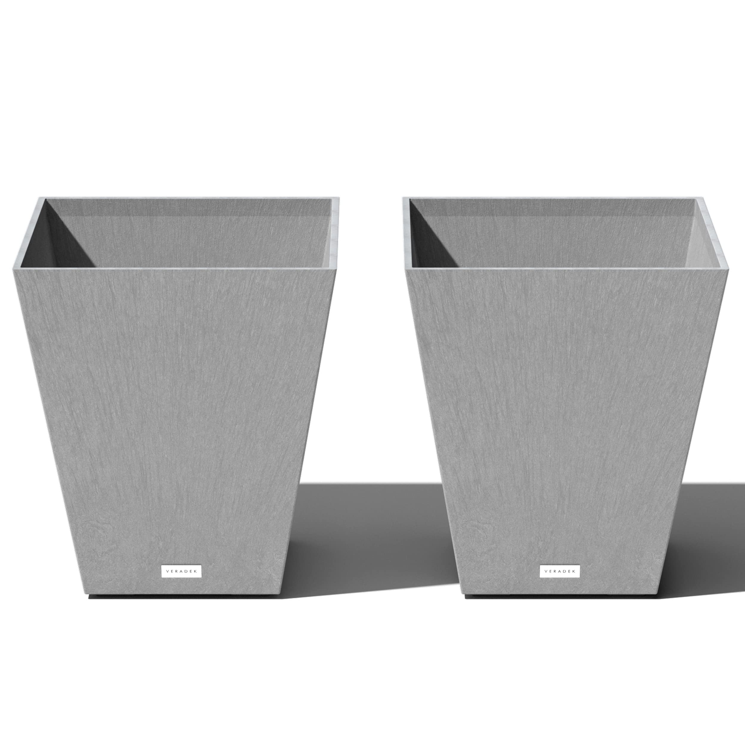 Veradek Pure Series Nobleton Large Plastic Planter - Indoor Outdoor Garden Pots for Porch, Patio & Balcony | Weather-Resistant Modern Flower Pots with Drainage Holes | Perfect for Flowers, Shrubs, Trees & Home Décor | Ideal for Urban Gardening, Landscaping & Outdoor Entertaining Spaces