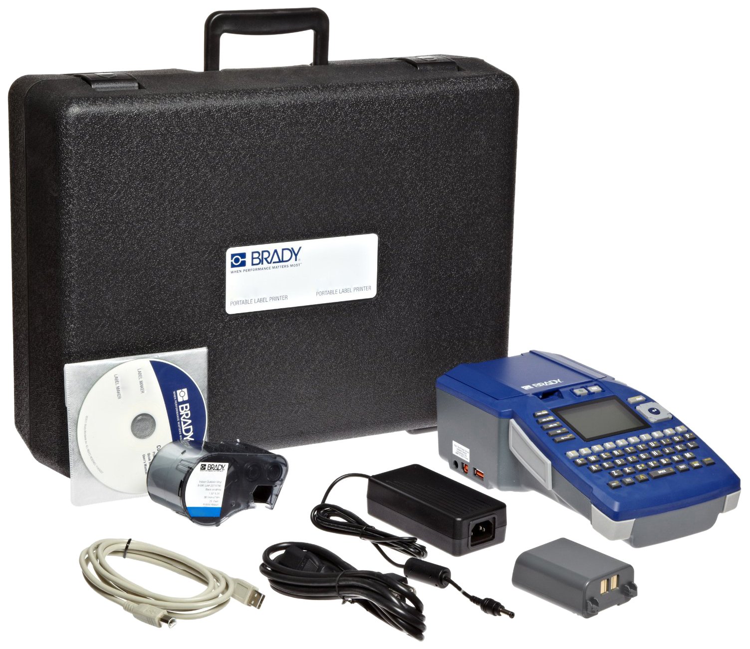 Brady BMP51 Thermal Label Printer with AC Adapter - Industrial Barcode Printing for Shipping, Warehouse & Logistics (Model 143445) | Perfect for E-commerce, Retail & Inventory Management