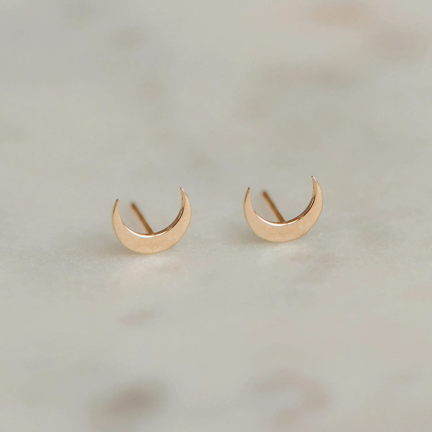 14K Yellow Gold Everyday Larger Crescent Moon Earrings for Women – Perfect for Casual Wear, Parties, and Gifting
