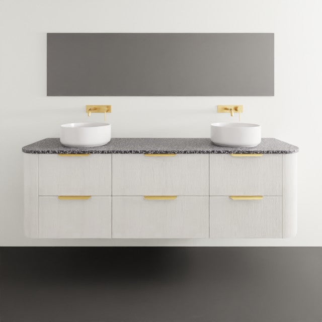 ADP Thirroul Wall Mounted Bathroom Vanity with Durasein Stone Top - Modern Space-Saving Design for Small Bathrooms & Powder Rooms