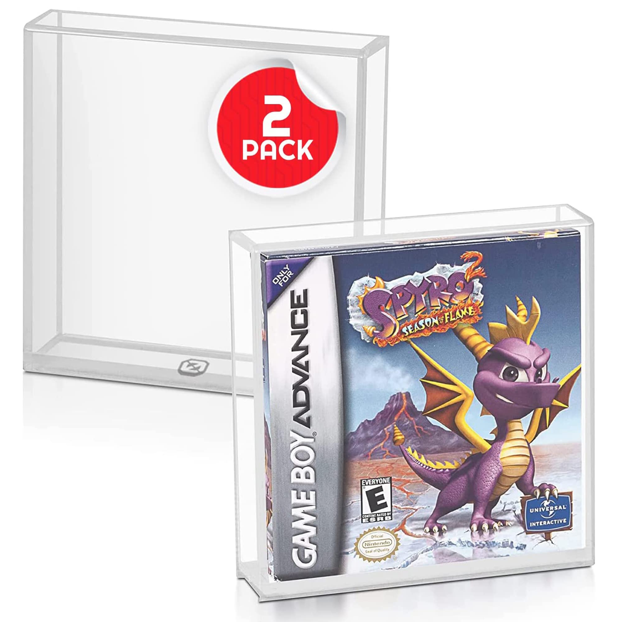Premium Acrylic Game Boy & GBA Box Protector - 4mm Thick Nintendo Game Boy Advance Case for Collectors (Pack of 2) - Perfect for Displaying & Protecting Vintage Video Game Collections