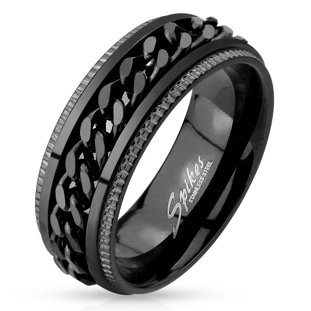STR-0450 Stainless Steel Black IP Grooved Edge Center Chain Ring (9 Pack) - Durable Motorcycle Sprocket for Harley, Honda, Yamaha & More - Perfect for Custom Bike Builds & Performance Upgrades