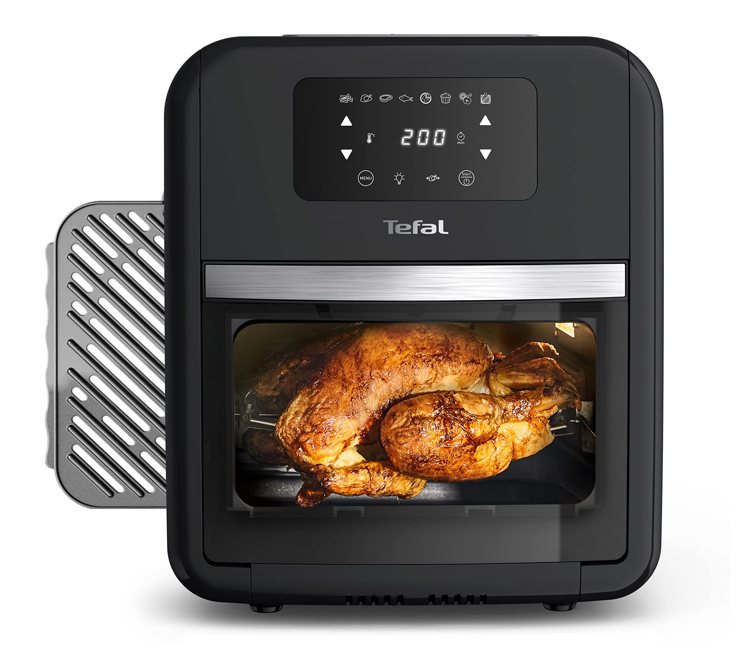 Tefal Easy Fry 9-in-1 11L Air Fryer Oven with Grill & Rotisserie - 8 Cooking Programs (Dehydrate, Roast, Bake, Toast) | 2000W Black FW501 | Perfect for Healthy Frying, Family Meals & Party Cooking