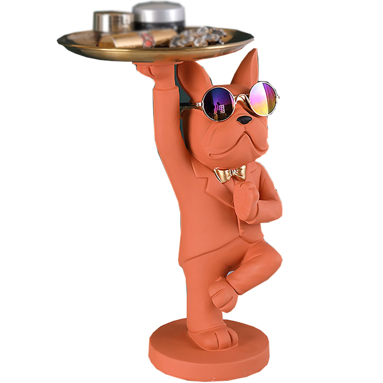 GRWGLE French Bulldog Sculpture Statue - Yoga Orange 4