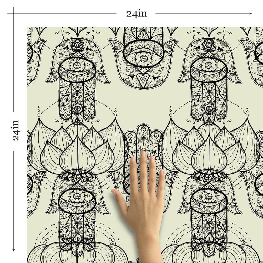 Tan Geometric Peel and Stick Removable Wallpaper - Self-Adhesive Decorative Wall Covering for Bedroom, Living Room, and Office Decor