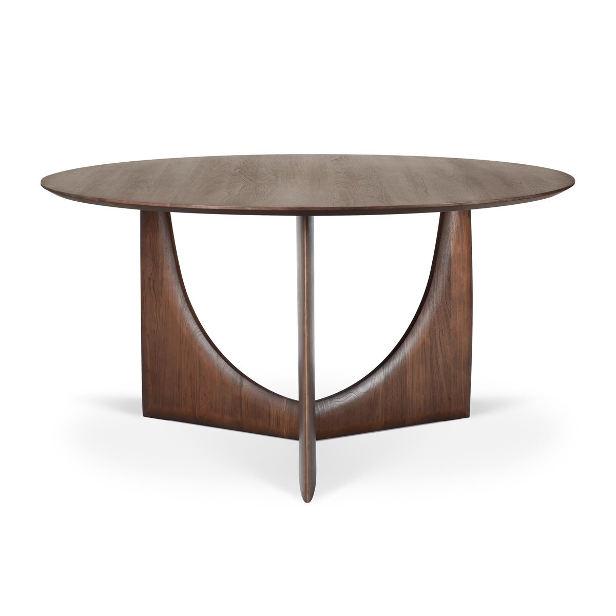 Modern Geometric Round Dining Table for 4-6 People - Perfect for Small Spaces, Kitchens & Breakfast Nooks - Solid Wood Dining Table with Sleek Design