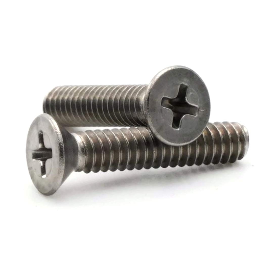 Phillips Flat Head Machine Screw 316 Stainless Steel #10-24 x 1-1/4 Inch (1000 Pcs) - Corrosion Resistant Fasteners for Electronics, Furniture & DIY Projects
