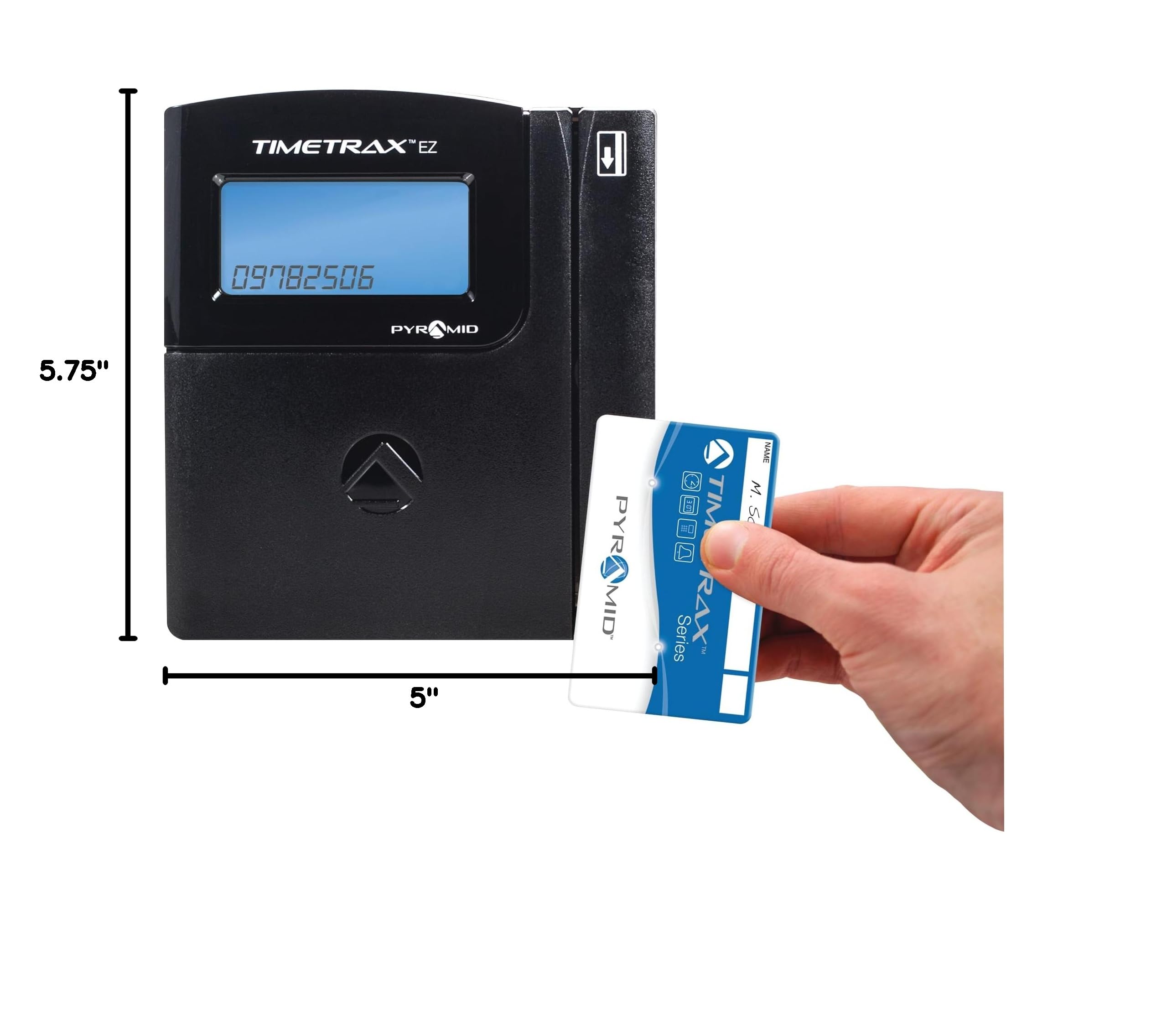 Pyramid Time Systems - TimeTrax Automated Swipe Card Time Clock System with Software Download [TTEZEK] - Employee Time Tracking Terminal, 50 Swipe Cards, USB Cables & Quick Start Guide - Made in USA - Black - Ideal for Small Business Payroll & Workforce Management