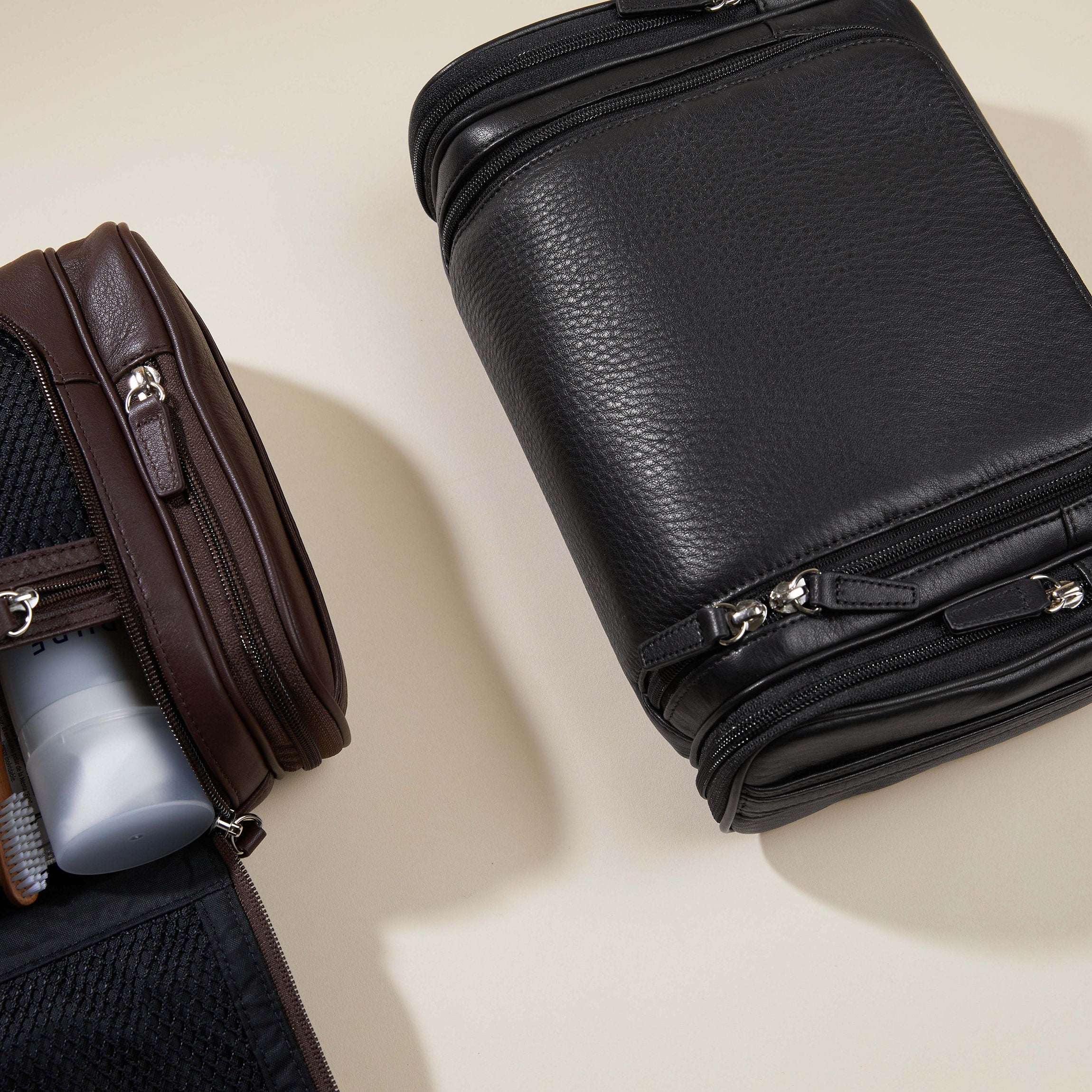 Hanging Toiletry Bag Black Onyx - Travel Cosmetic Organizer for Men & Women - Perfect for Gym, Camping, and Business Trips