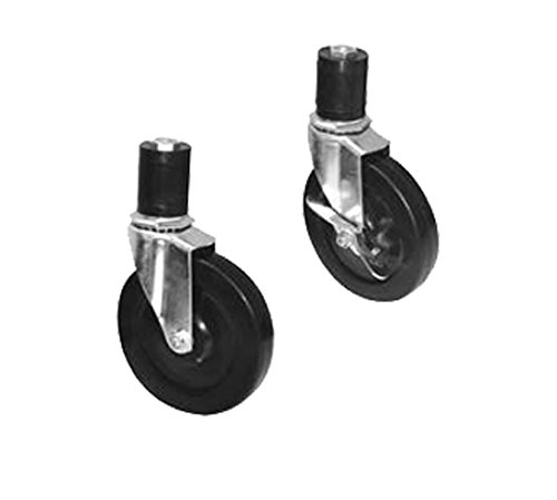Advance Tabco TA-25ES-X 24 Inch Stainless Steel Casters with Brakes (Set of 4) - Heavy Duty 5