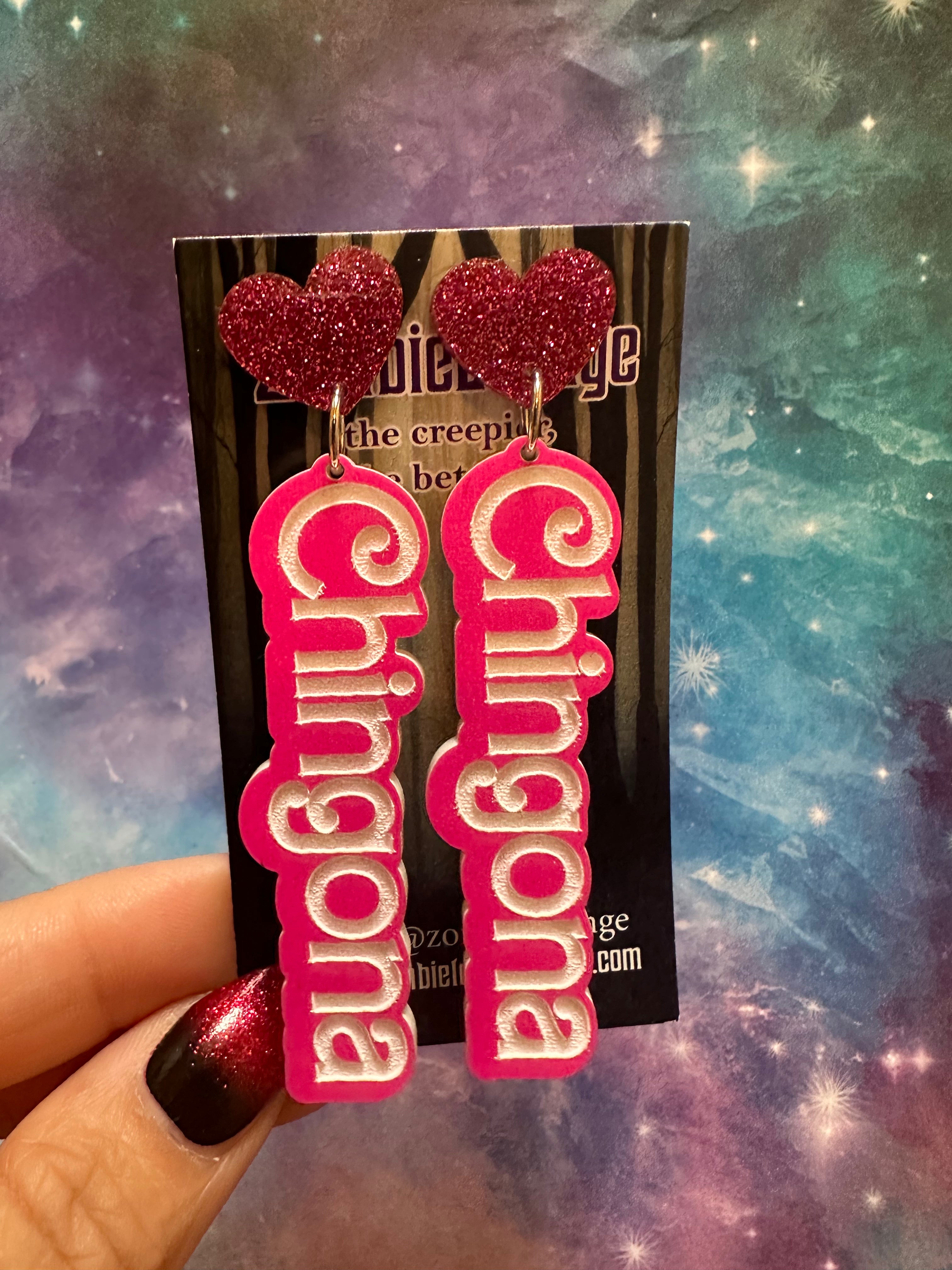Chingona Earrings for Women - Stylish Latinx Dangle Hoop Earrings - Perfect for Parties, Festivals & Everyday Wear