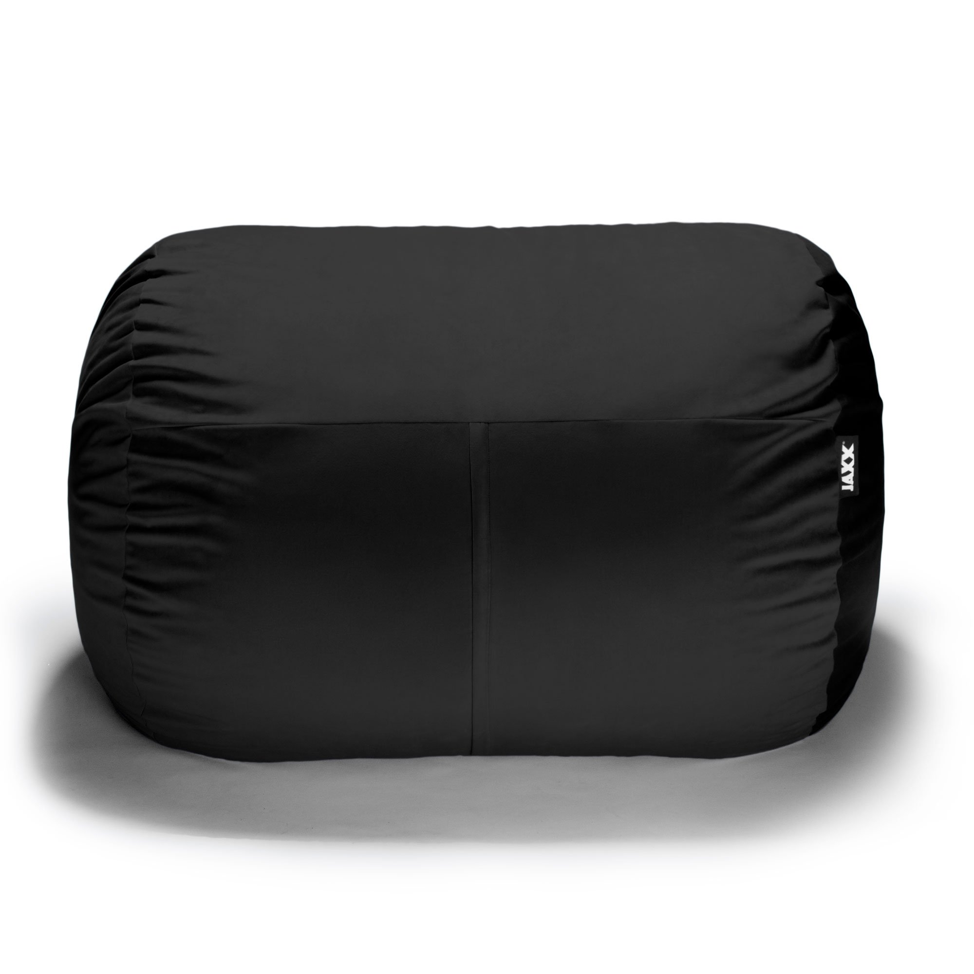 Jaxx Lounger 5.5 Foot Large Bean Bag Chair - Soft Velvet Twill Fabric, Black - Perfect for Living Room, Game Room & Dorm Relaxation