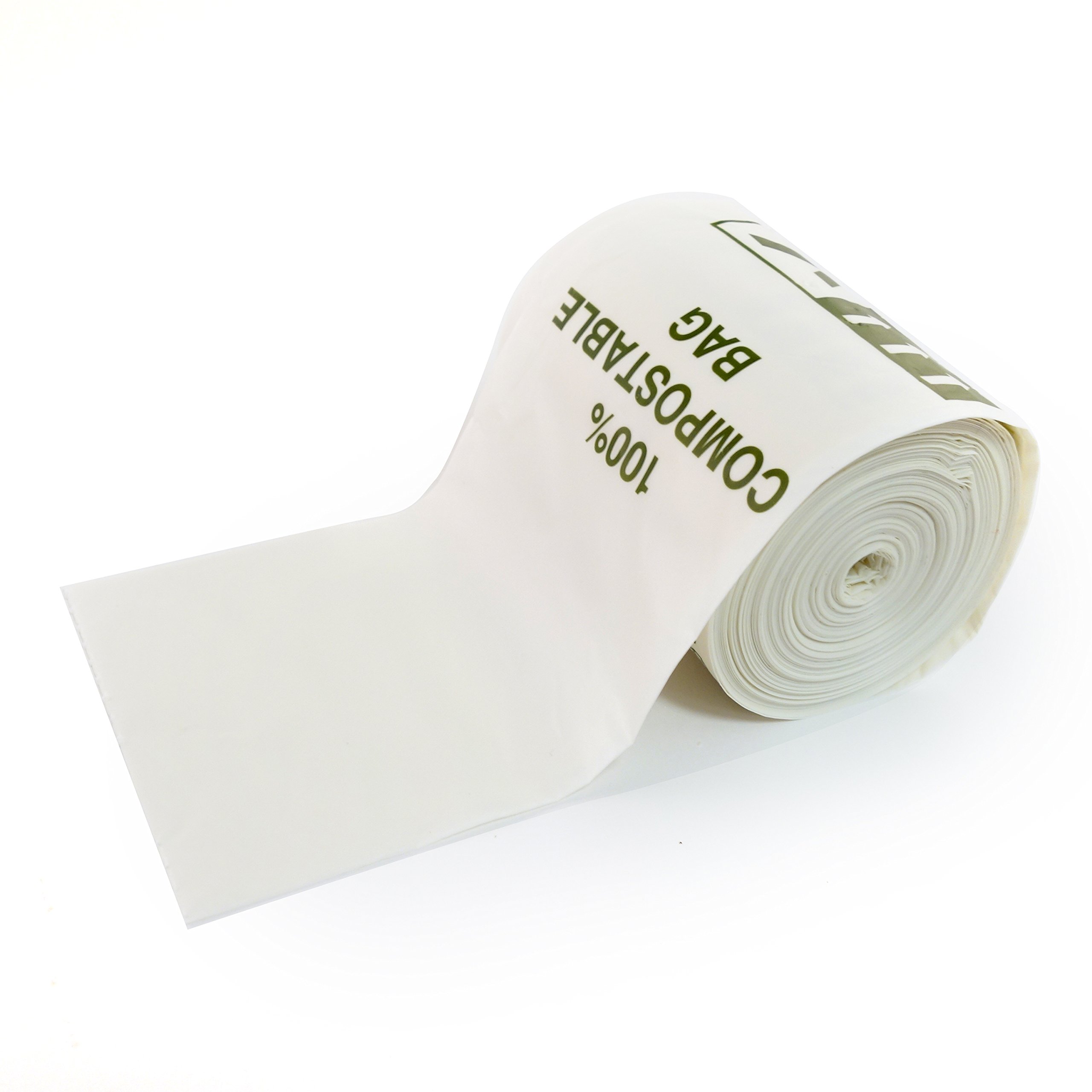 Norpro 100% Compostable Trash Bags - 50 Count Eco-Friendly Kitchen Waste Bags, Grey | Perfect for Food Scraps, Organic Waste & Sustainable Home Cleaning