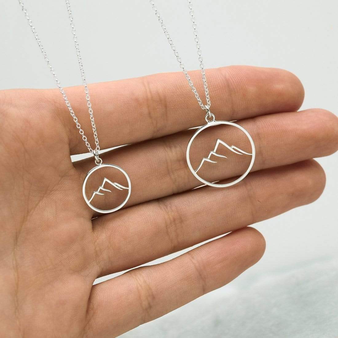 Sierra Peaks Mountain Pendant Necklace for Women - Handmade Silver Jewelry, Perfect for Hiking, Camping & Outdoor Adventures