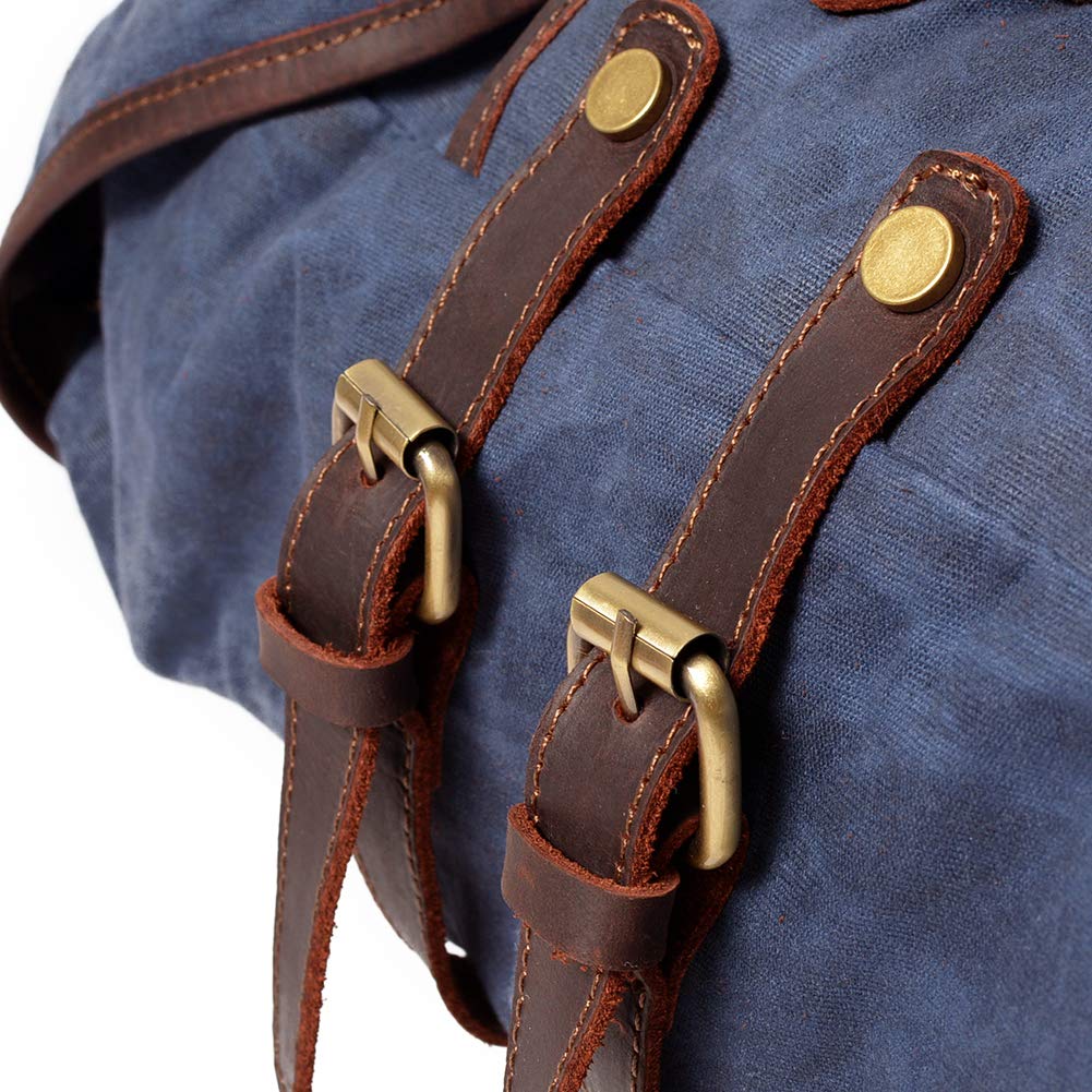 Vintage Waterproof Canvas Laptop Backpack - 17