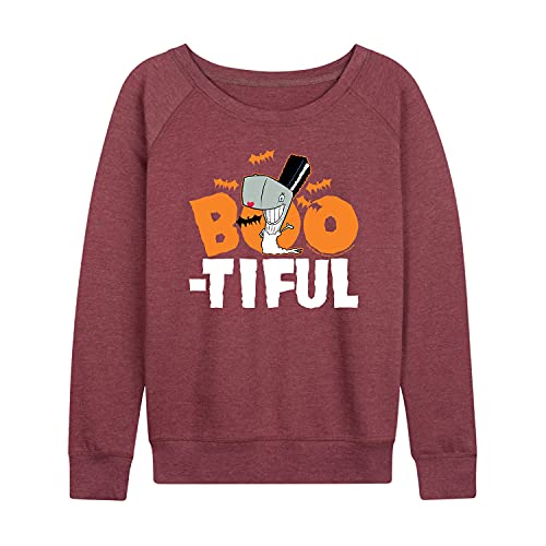 SpongeBob SquarePants Boo-tiful Women's Lightweight French Terry Pullover Hoodie | Halloween Cartoon Sweatshirt for Women | Casual Lounge Wear & Costume Party Outfit