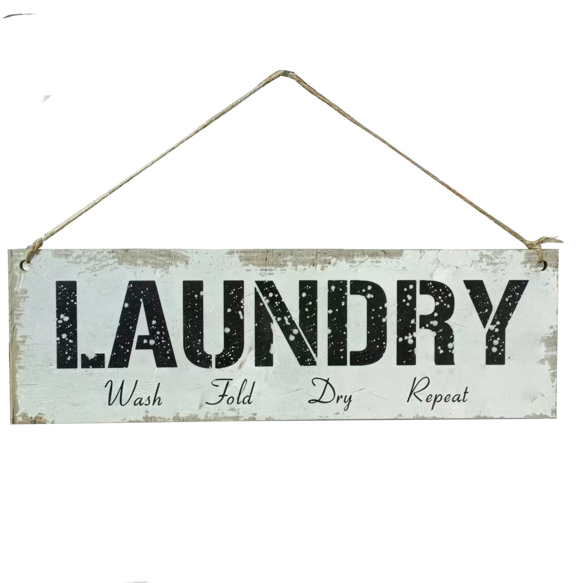 Vintage Laundry Room Wall Art Signs - Rustic Home Decor for Laundry Room & Washing Area - Perfect for Farmhouse, Apartment, or Laundry Room Decorations