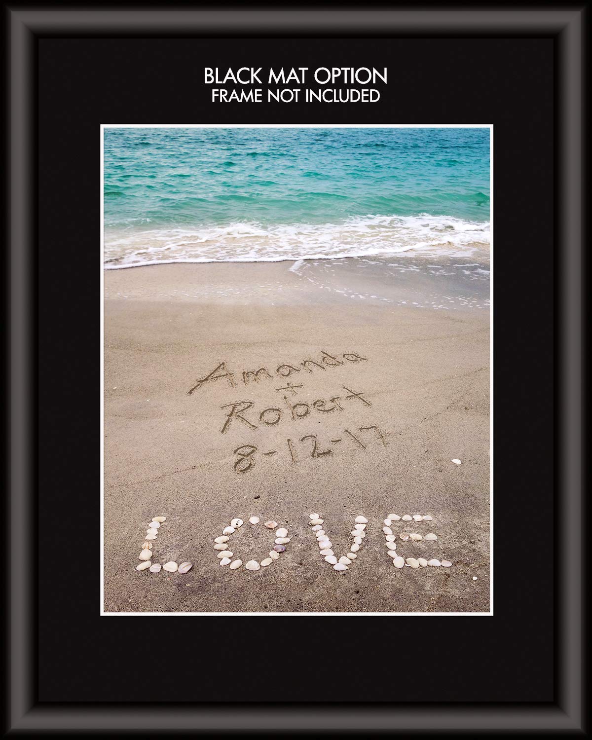 Personalized Beach Name Art Canvas - Custom Shell Love Decor Print for Home & Wall Decor | Perfect for Living Room, Bedroom, Nursery & Beach House Gifts