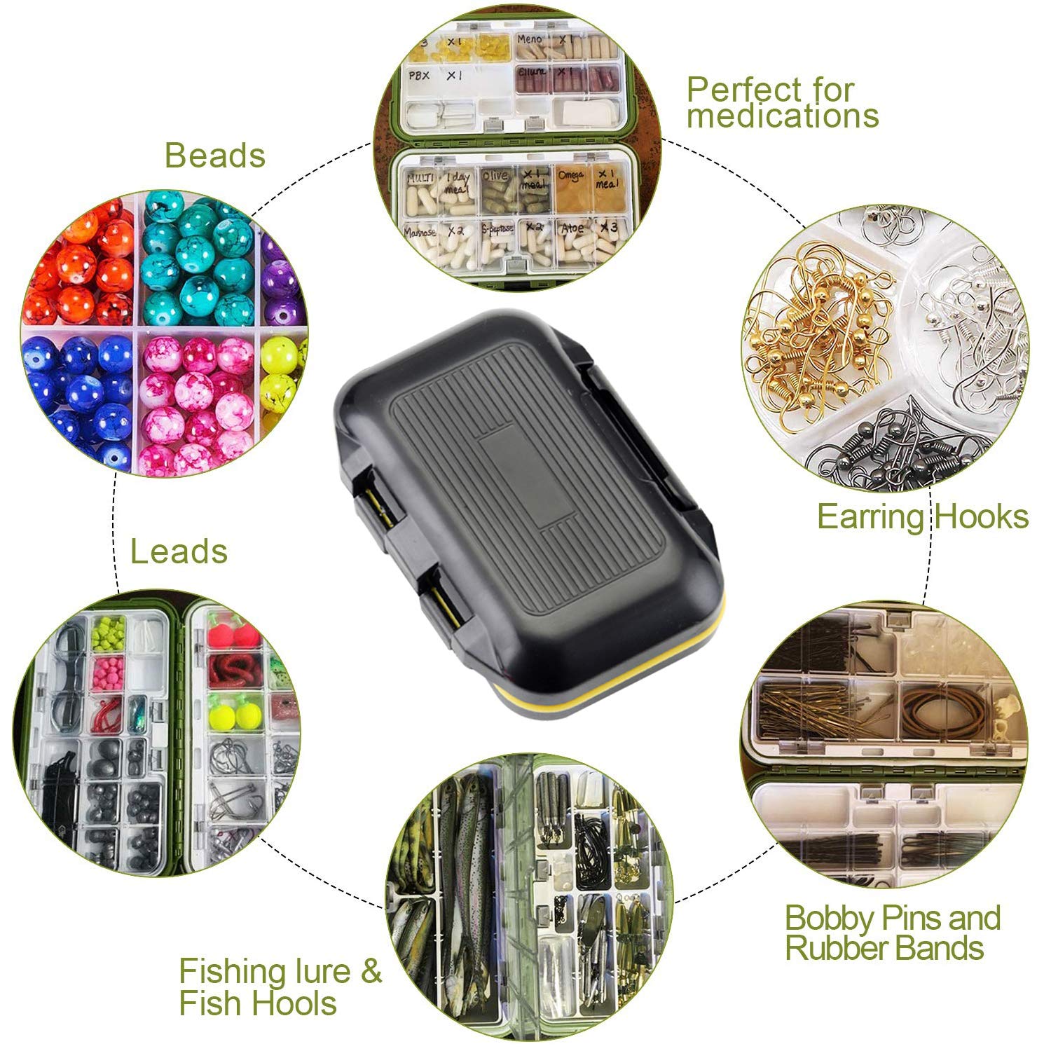 YUKI Fishing Lure Box - Tackle Storage Organizer for Fly Fishing Vest