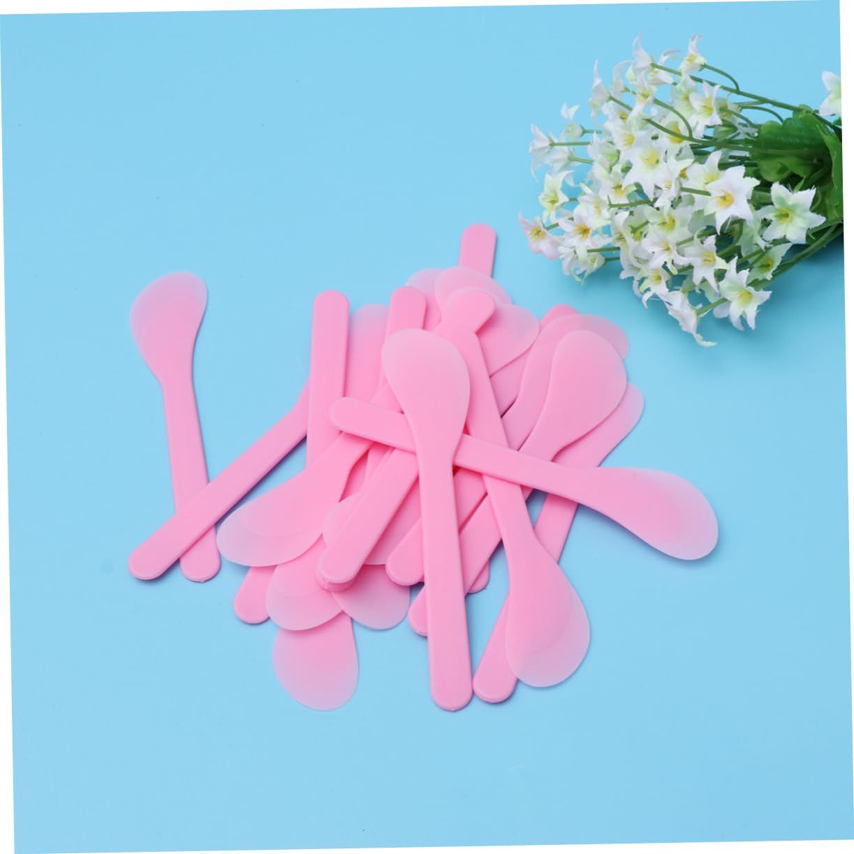 100pcs Pink Cosmetic Spatulas - Makeup Spatula Set for Creams, Lotions & Skincare - Perfect for DIY Beauty, Salon & Travel Use