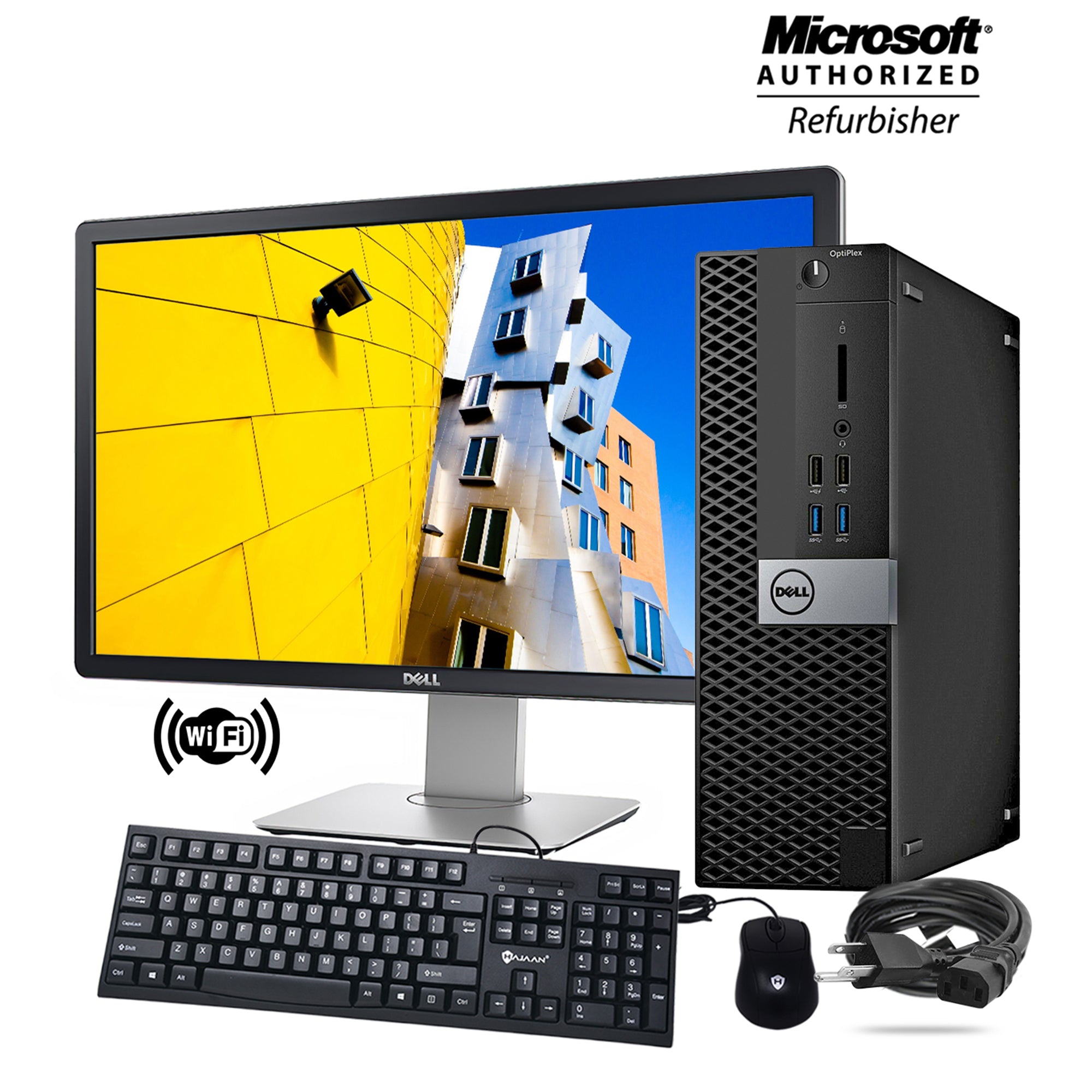 Dell OptiPlex 5050 SFF Desktop PC - Intel Core i5-6500 Quad-Core 3.2GHz, 8GB RAM, 256GB SSD, Windows 10 Pro (WiFi, Keyboard & Mouse Included) - Certified Refurbished with 1-Year Warranty | Ideal for Home Office, Business Computing & Everyday Tasks