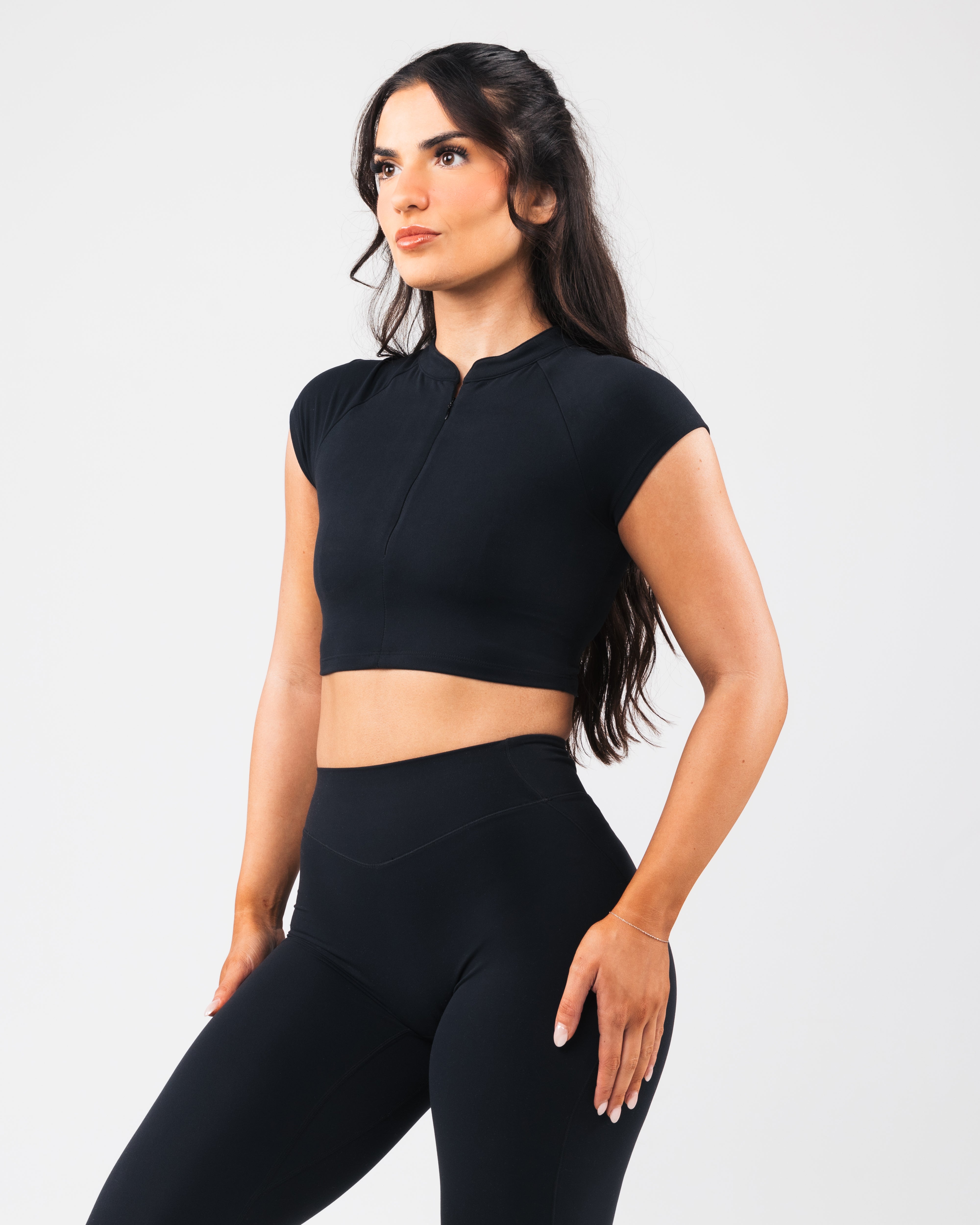 KDM Zip Front Sports Bra for Women - Black | High Support Workout Bra for Running, Yoga & Gym | Comfortable & Breathable Activewear