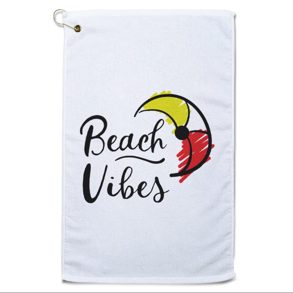 Premium Golf & Beach Towel - Soft Cotton, Ocean Blue Design - Perfect for Golf Outings, Beach Trips & Outdoor Events | Stylish & Absorbent Accessory