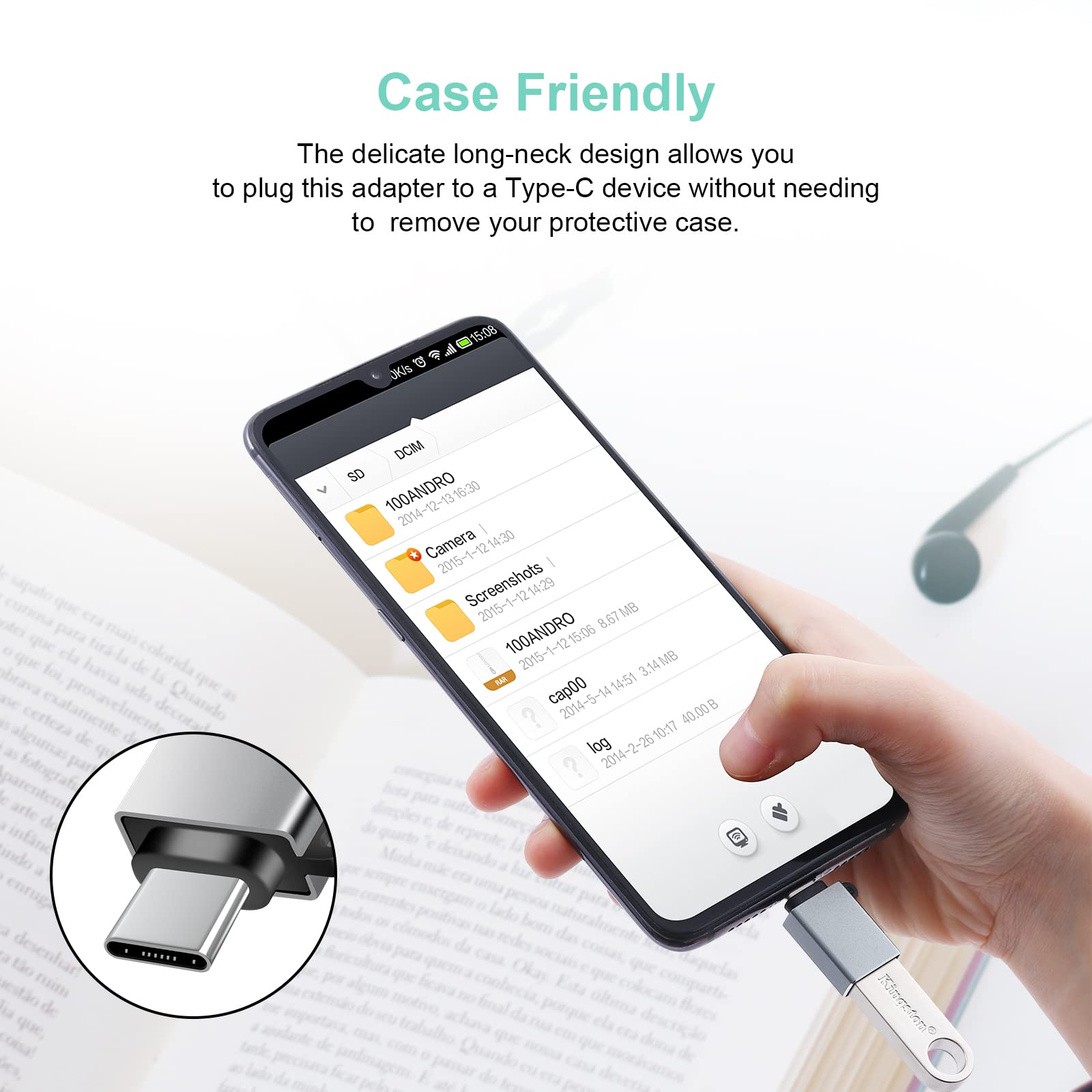 8-Pack USB C to USB Adapter - USB to USB C Converter with OTG Support - Compatible with iPhone 15, MacBook Pro/Air, iPad Pro, Galaxy S20-S23 - Fast Charging & Data Transfer - Perfect for Travel, Office & Home Use (Grey)