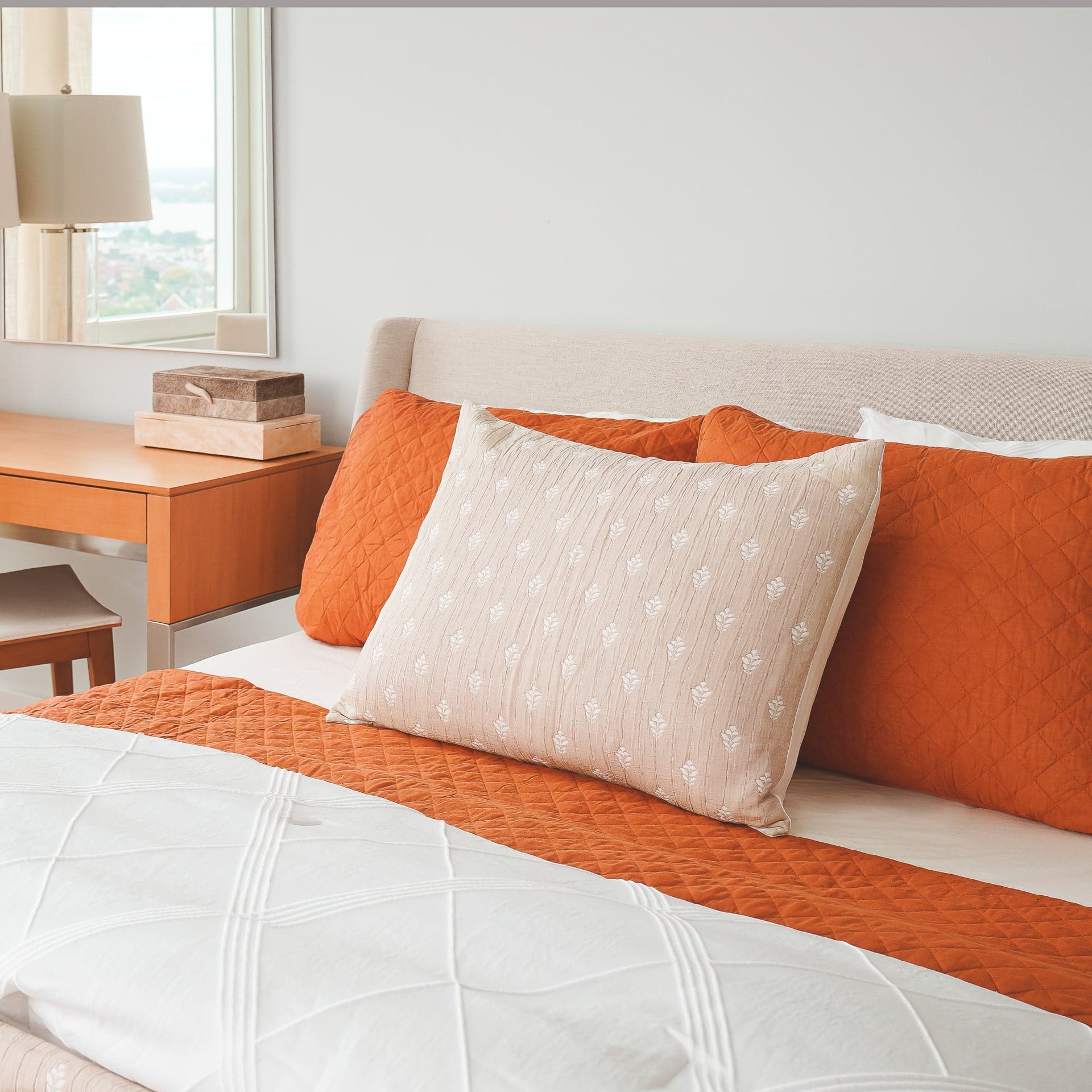 Ava Diamond Oversized Cotton Quilt Set - King Size Bedding with Soft Breathable Fabric for All Seasons | Perfect for Master Bedroom, Guest Room & Cozy Home Decor