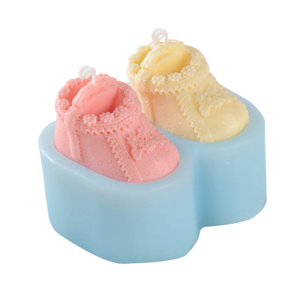 DIY Baby Shoe Shaped Silicone Candle Molds - Handmade Decorative Craft Tools for Candle Making, Soap Making, Resin Art & Home Decor