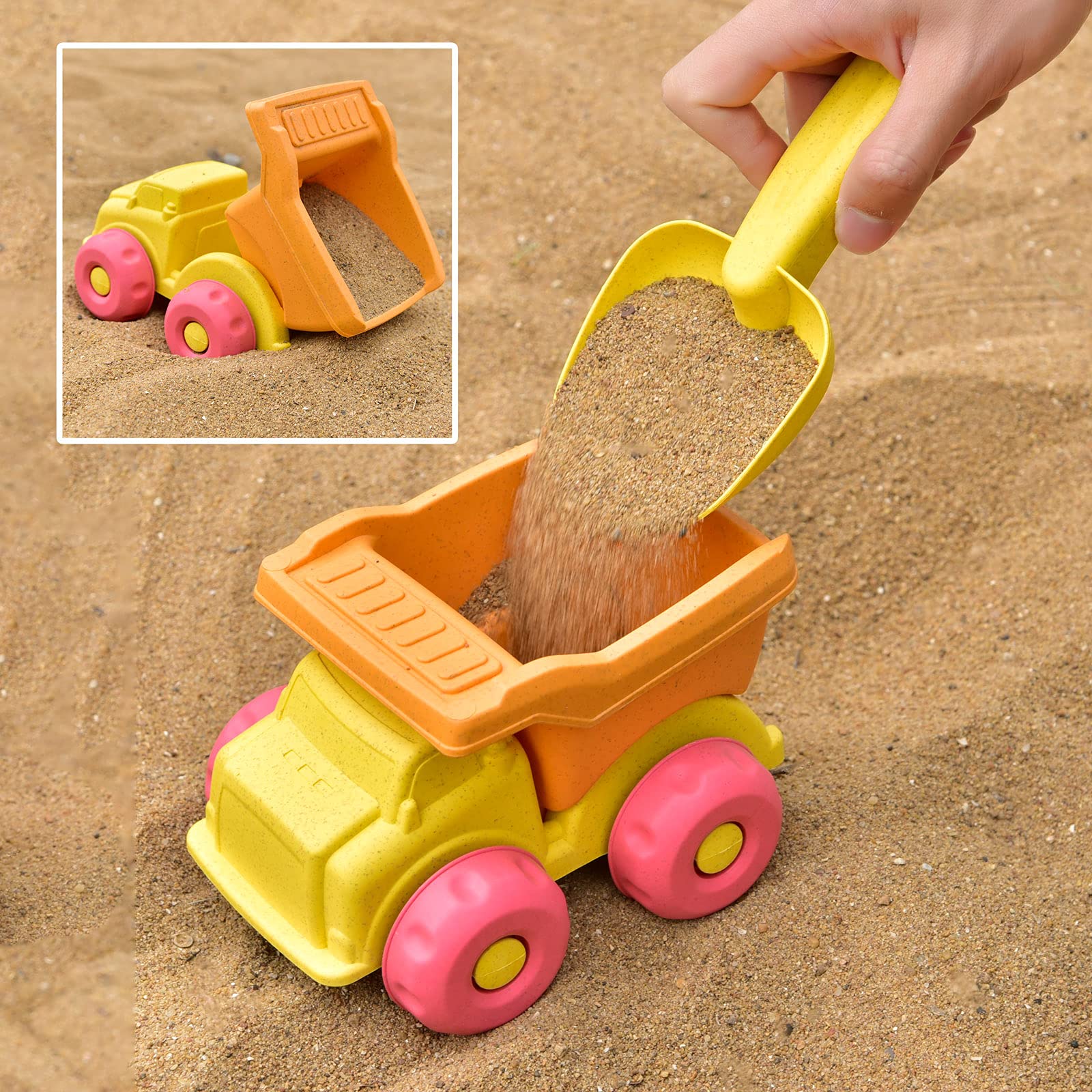 9-Piece Beach Sand Toys Set for Kids - Bucket, Watering Can, Truck, Animal Molds & Mesh Bag | Outdoor Sandbox, Snow & Bath Play | Perfect Birthday Gift for Boys & Girls | Fun Summer & Winter Activity Toys