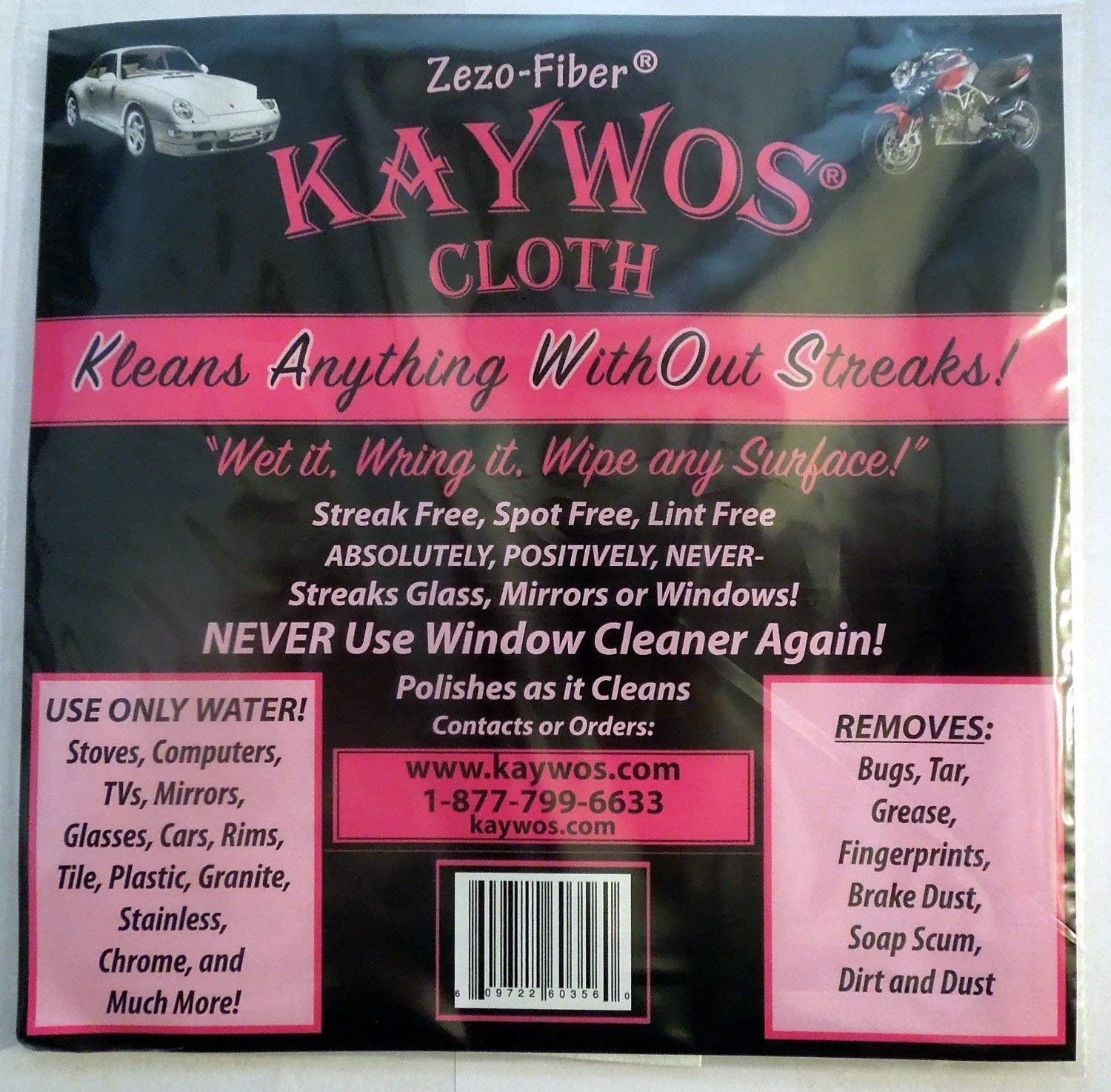 Kaywos Zezo Fiber Miracle Cleaning & Polishing Cloths (5-Pack) - Ultra Soft Microfiber for Glasses, Screens, Jewelry & Household Cleaning
