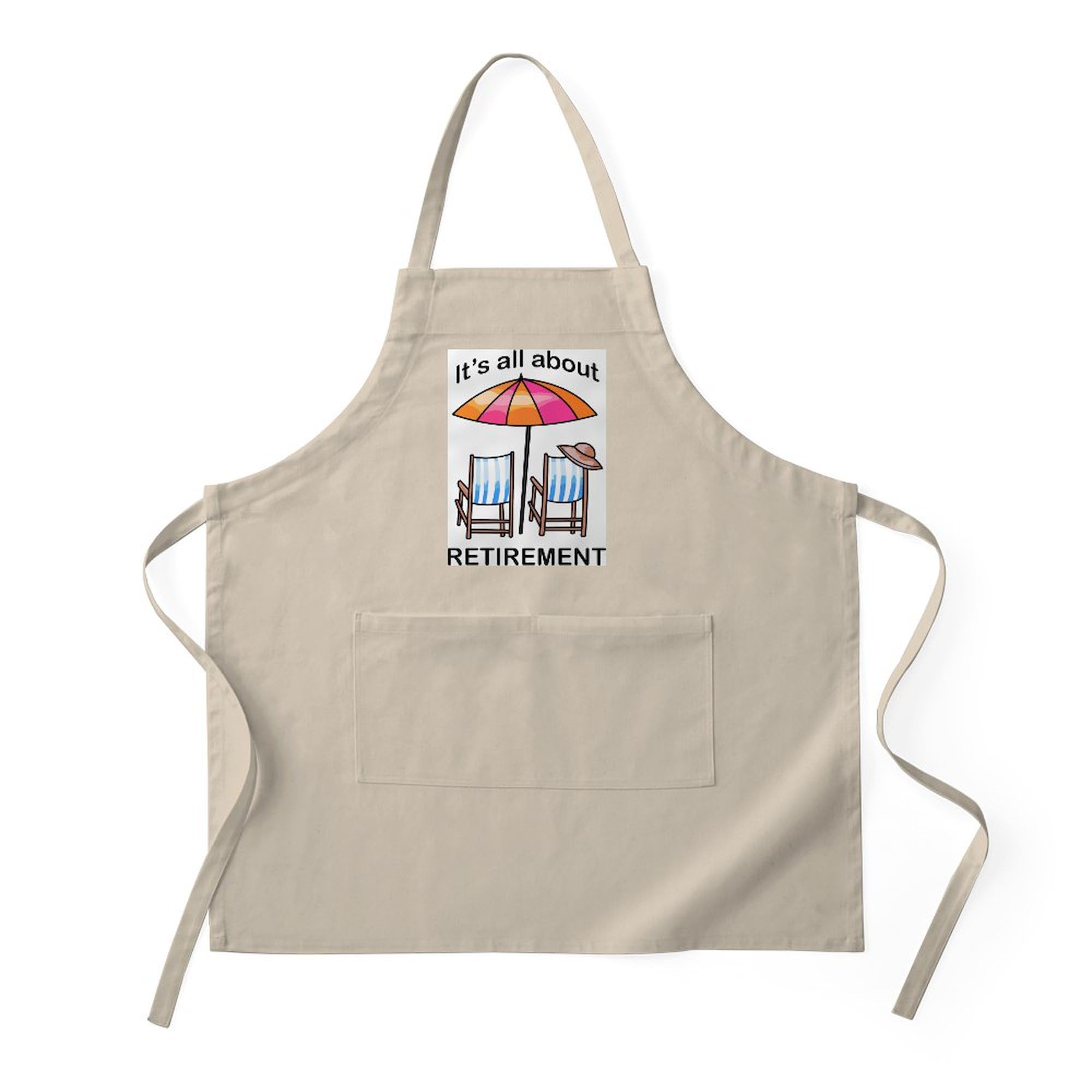 Retirement Kitchen Apron with Pockets - BBQ Grilling & Baking Apron for Men & Women - Funny Gift for Retirees - Perfect for Cooking, Baking, Outdoor Grilling & Housewarming Parties