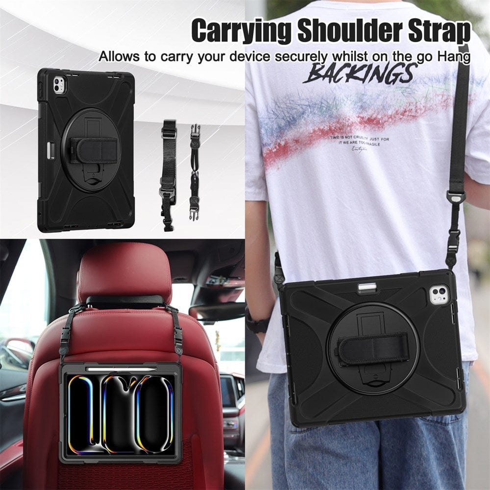 Premium Shoulder & Hand Strap Case for iPad Pro 13 (7th Generation) - Durable Protective Cover with Adjustable Strap for Travel, Work & Outdoor Activities