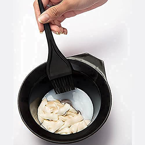 Professional Red Square Plastic Hair Dye Brush & Mixing Bowl Kit - Salon-Grade Hair Coloring Tools for Women - Perfect for Home Use, Spas, Salons & Hair Treatments - DIY Hair Color Application & Styling