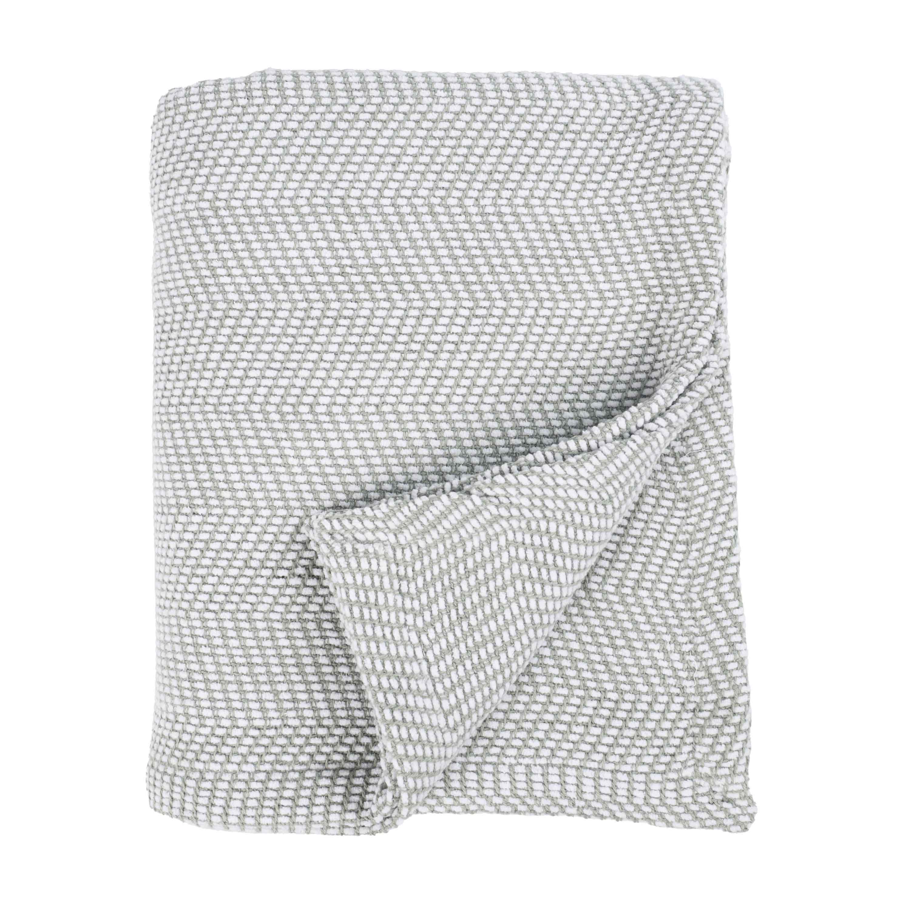 Premium Maya Chenille Herringbone Cotton Blanket - Medium Weight Soft Throw for Bed, Sofa & Couch - Cozy Home Decor for All Seasons