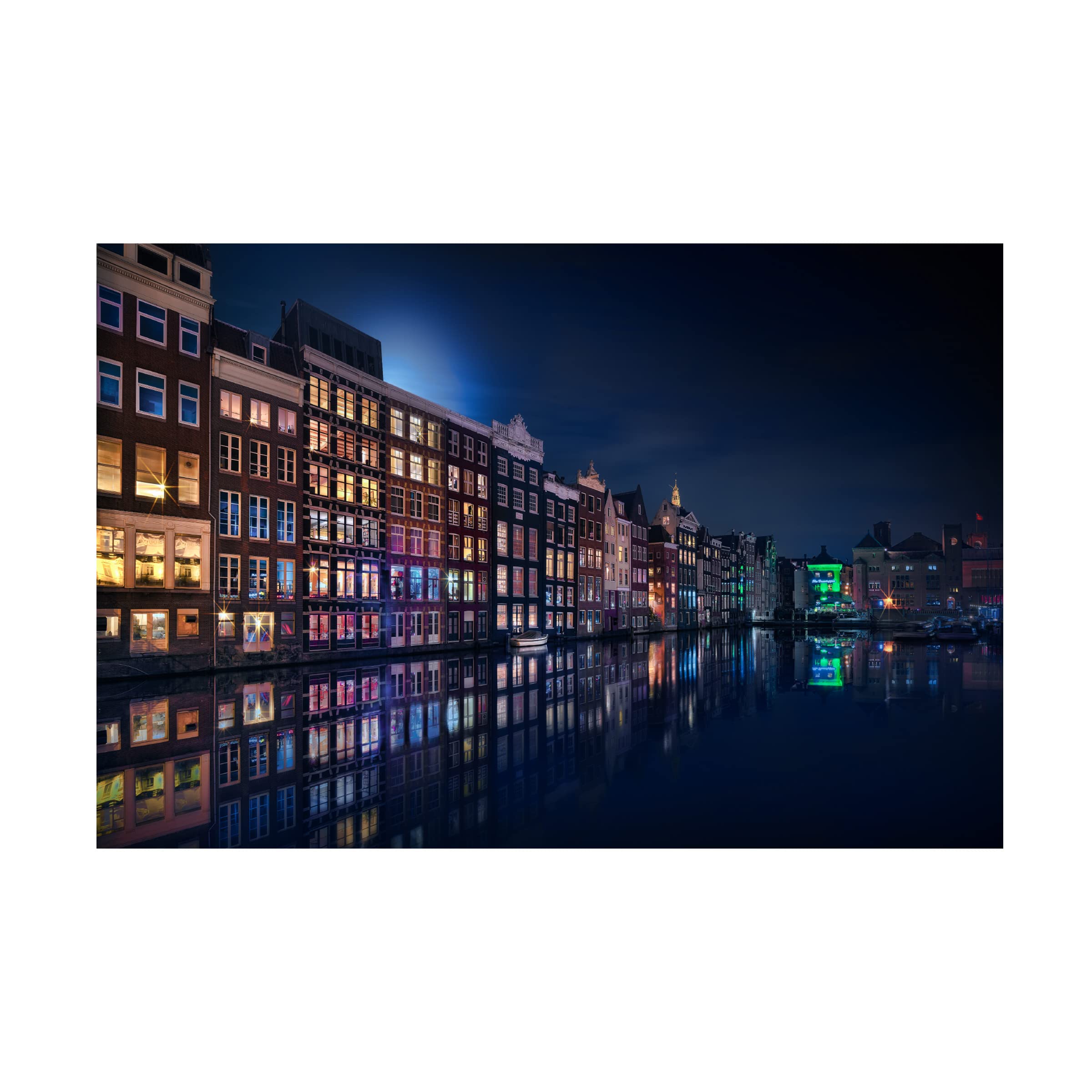 Trademark Fine Art 'Amsterdam Windows Colors' Canvas Wall Art by Jesus M Garcia - Vibrant European Cityscape Painting for Living Room, Bedroom & Office Decor