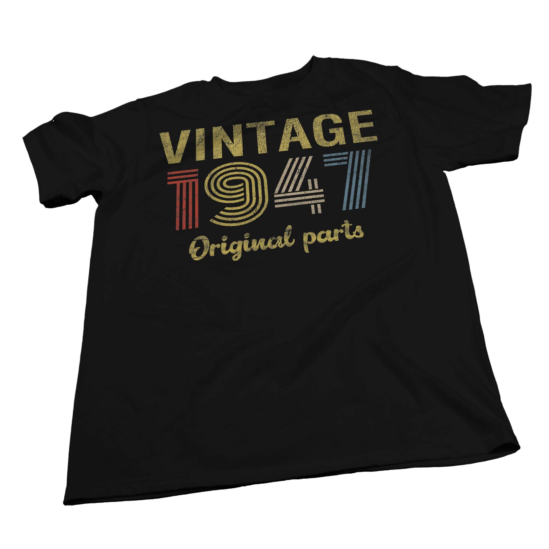 Vintage 1947 Retro Birthday T-Shirt for Men - 78th Birthday Gift with Original Parts Design - Perfect for 1947 Birth Year Celebrations & Milestone Parties