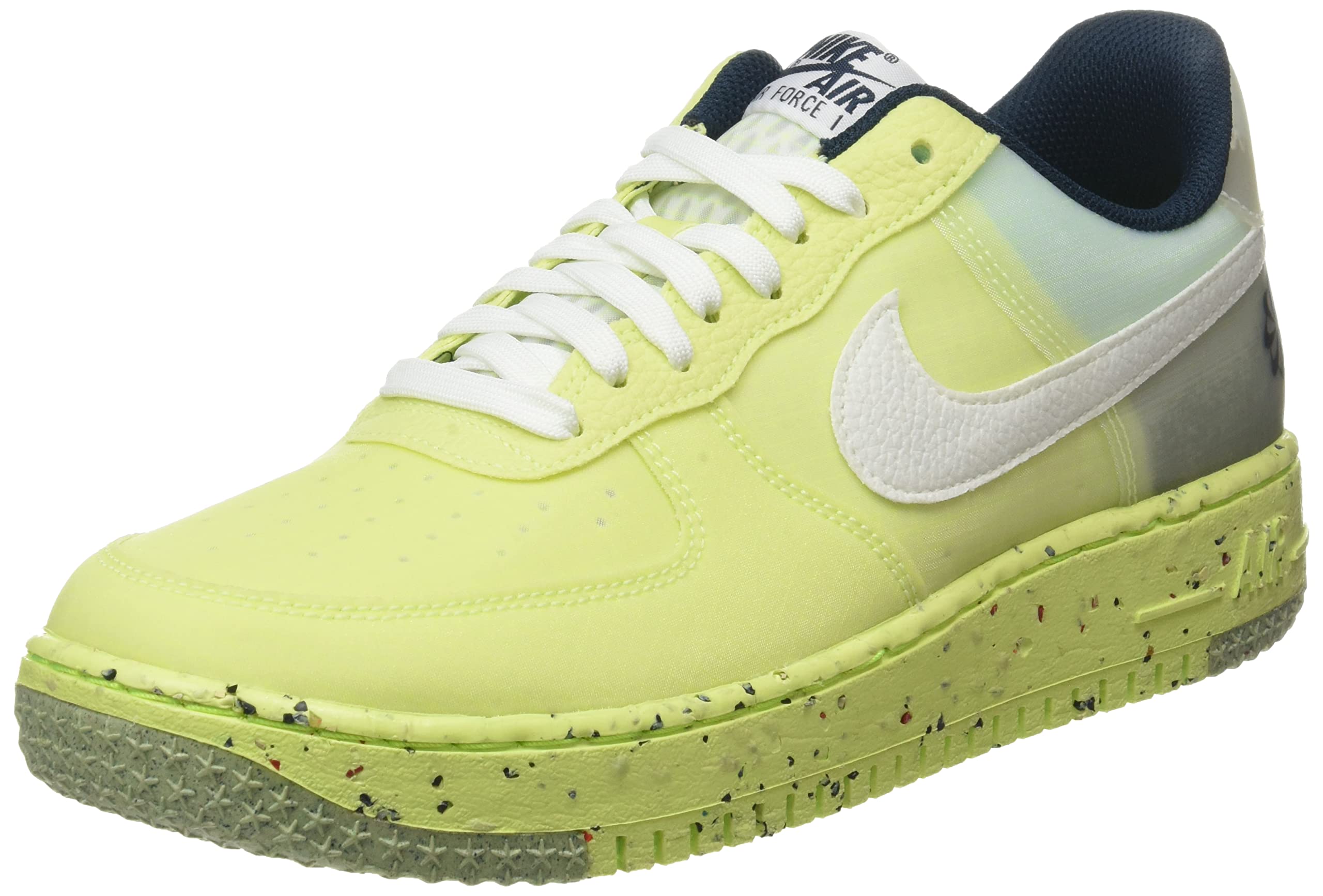 Nike AIR Force 1 Crater Sneakers - Light Lemon Twist Colorway | Men's/Women's Casual Shoes | Eco-Friendly Materials | Perfect for Streetwear & Everyday Fashion