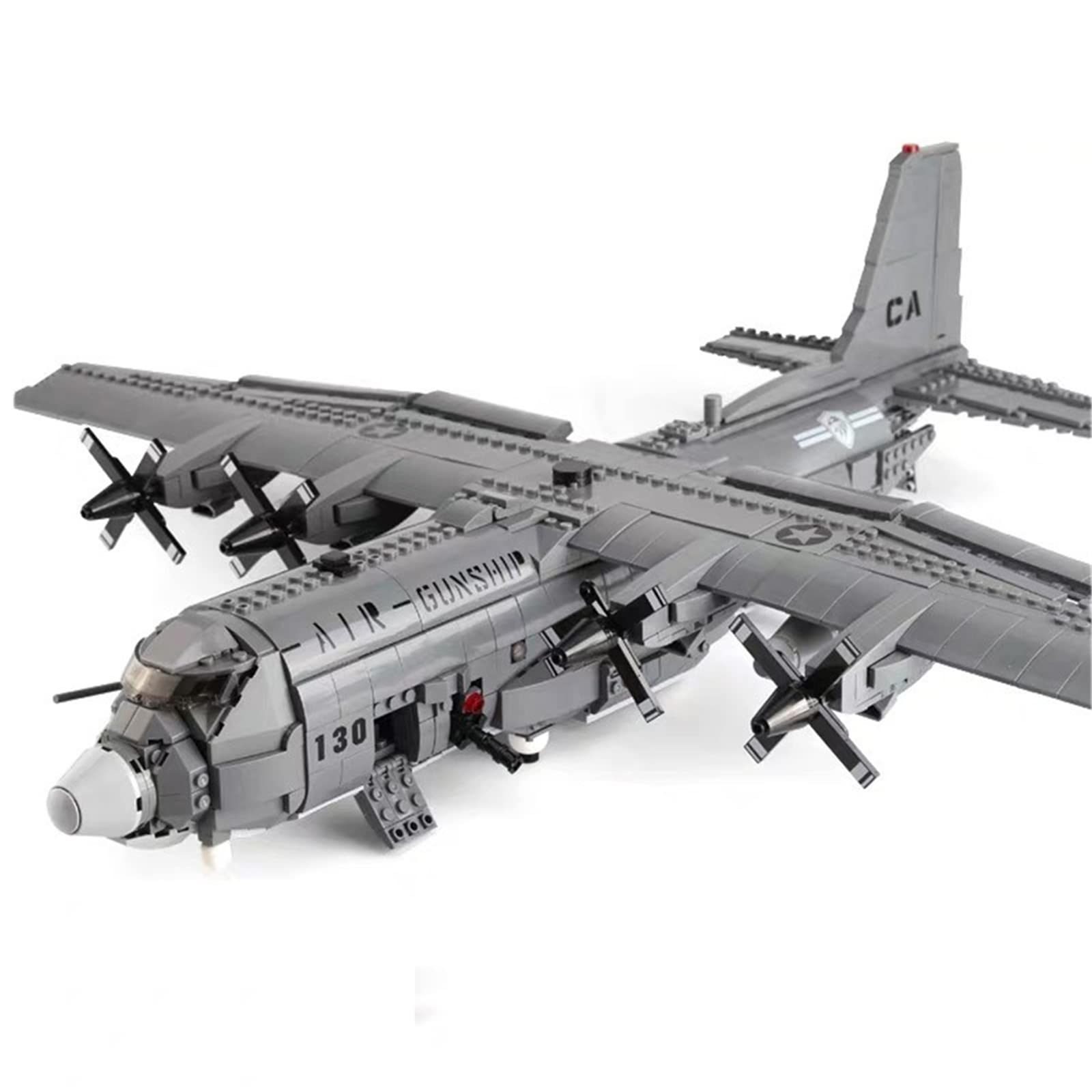 WW2 Military Airplane Building Kit - 1713pcs AC130 Gunship Model Set, Collectible Aircraft Toy for Teens & Adults | Perfect for History Enthusiasts, Display & STEM Learning