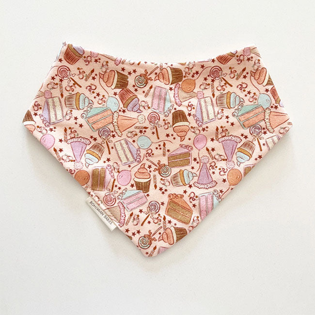 Bohemian Babies Organic Cotton Bandana Bib - Soft Absorbent Drool Bibs for Babies & Toddlers, Birthday Gift Surprise in Pink - Perfect for Daily Use, Outings, and Special Occasions