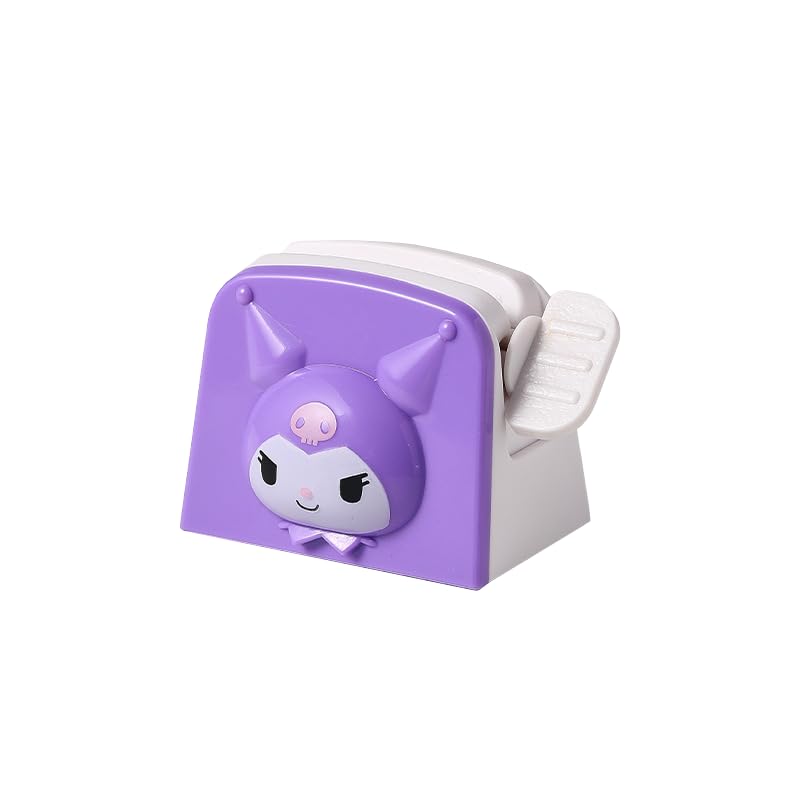 Cute Cartoon Toothpaste Squeezer & Tube Wringer Holder - Kawaii Bathroom Accessory Stand for Toothpaste Dispenser - Simple & Practical (Purple) - Perfect for Kids' Bathrooms & Travel