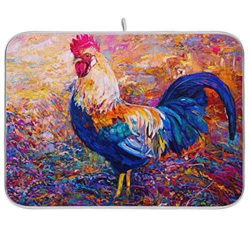 Colorful Rooster Oil Painting
