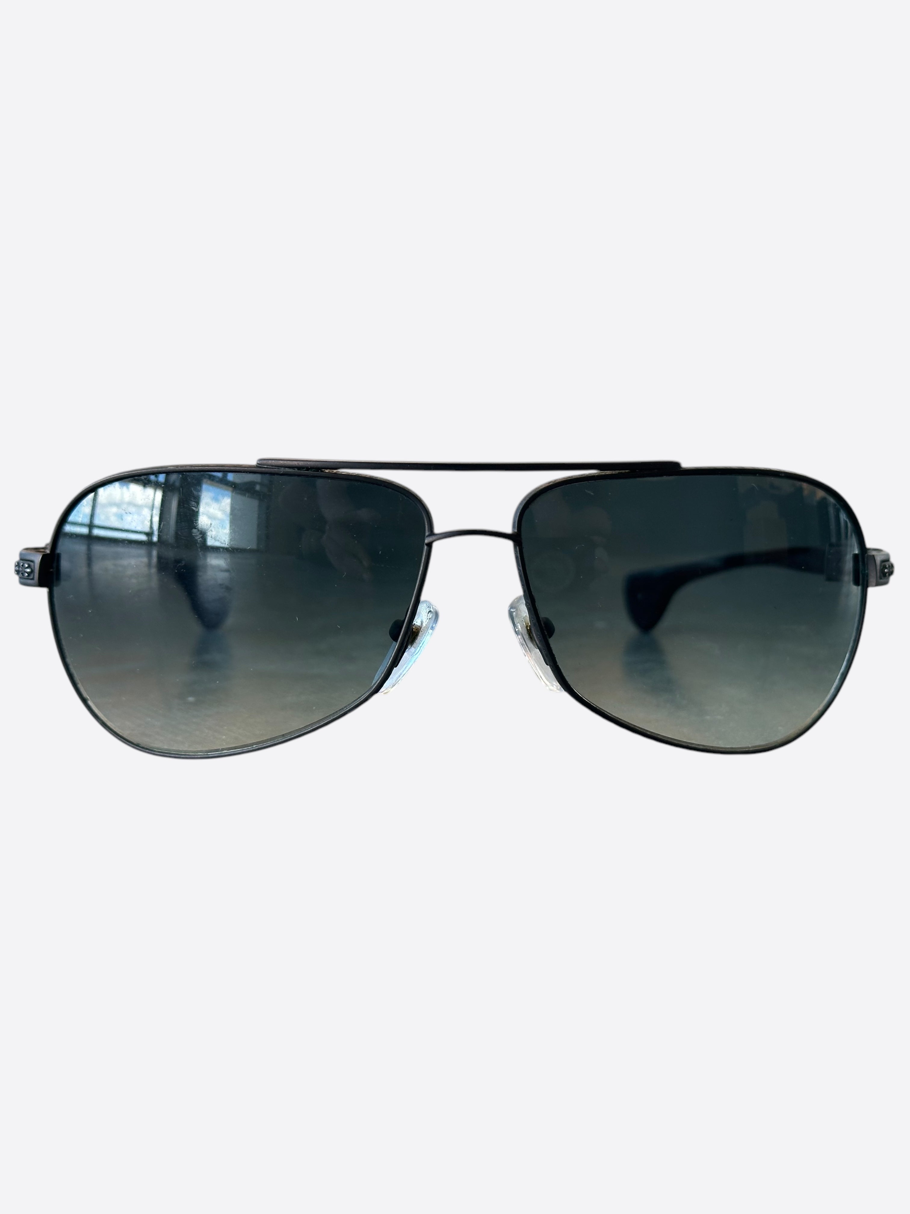 Chrome Hearts Dark Havana Grand Beast Aviator Sunglasses for Men & Women - Luxury Polarized UV Protection - Perfect for Driving, Beach & Outdoor Activities
