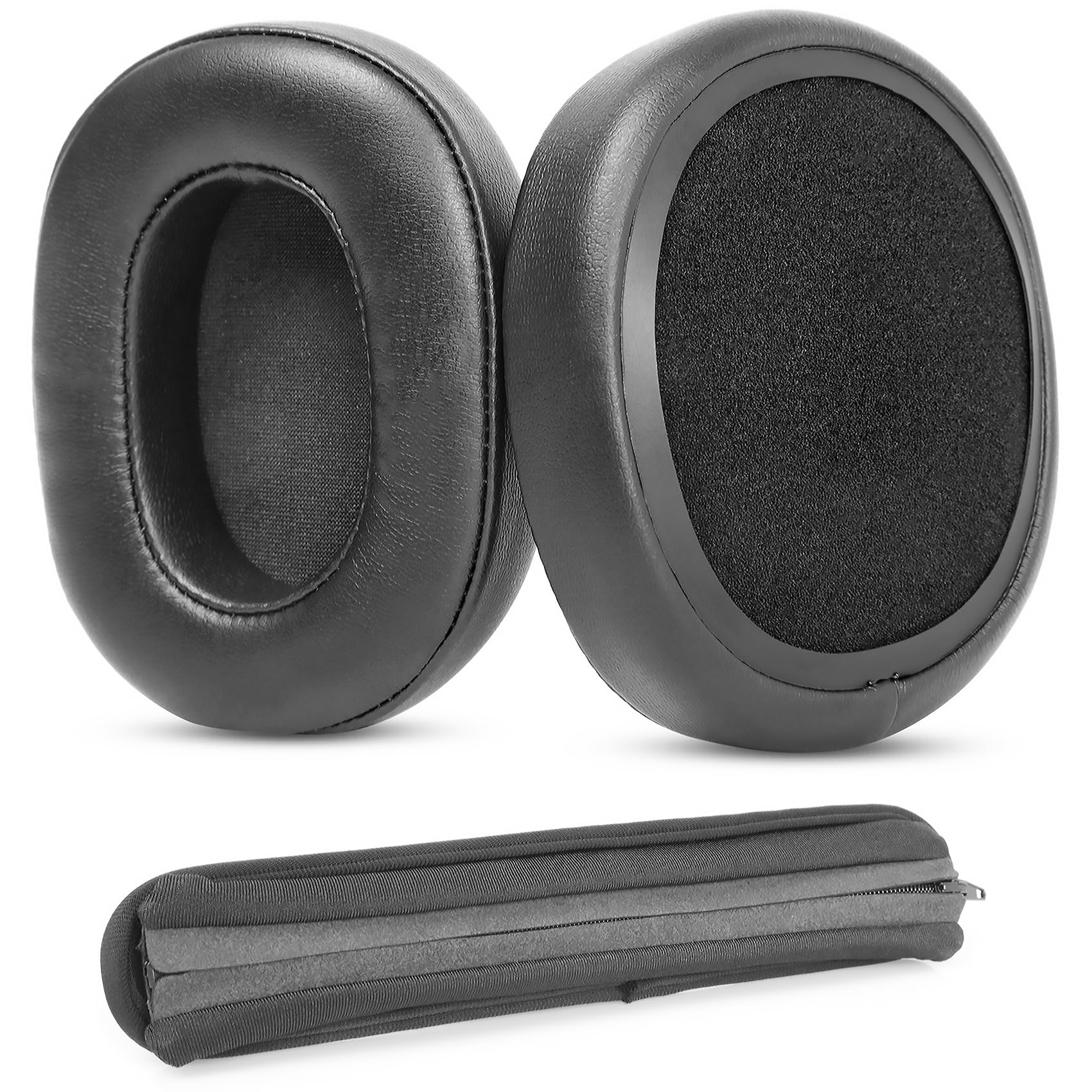 Premium Replacement Ear Cushions for Skullcandy Hesh 3, Crusher Wireless, Crusher Evo, Crusher ANC & Crusher 360 Headphones - Soft Black Memory Foam Earpads - Perfect for Gaming, Music & Long Wear Comfort