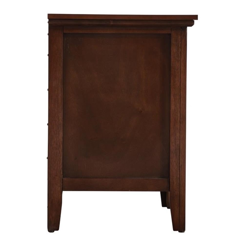 Glory Furniture Hammond 3 Drawer Nightstand in Cappuccino Finish - Modern Bedside Table for Bedroom, Living Room & Guest Room Storage