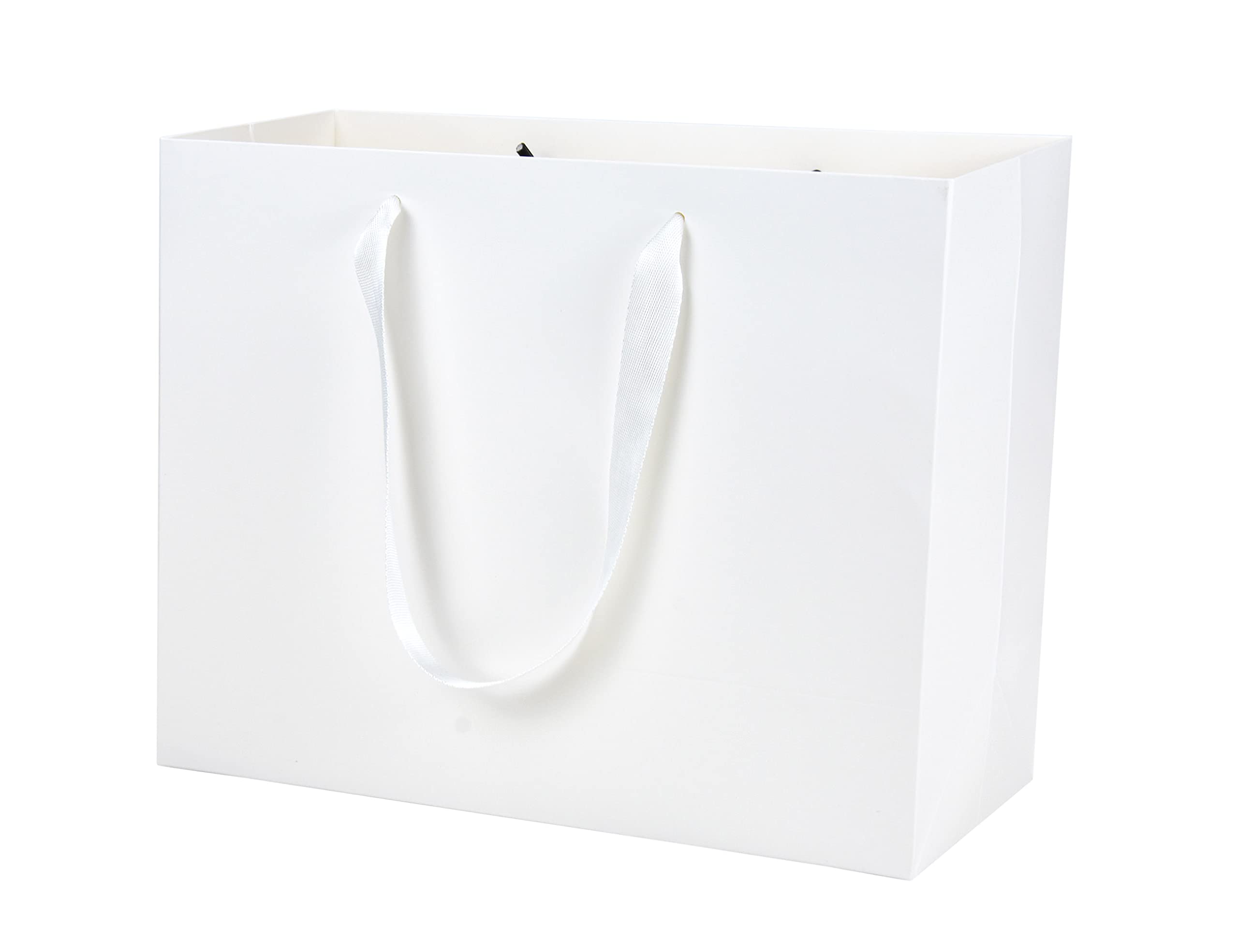 HUAPRINT White Paper Gift Bags with Handles - 20 Pack Large Shopping Bags (13x5x10 Inch) for Retail, Wedding Favors, Party Supplies & Merchandise Business - Perfect for Clothing Stores, Boutique Packaging & Special Events