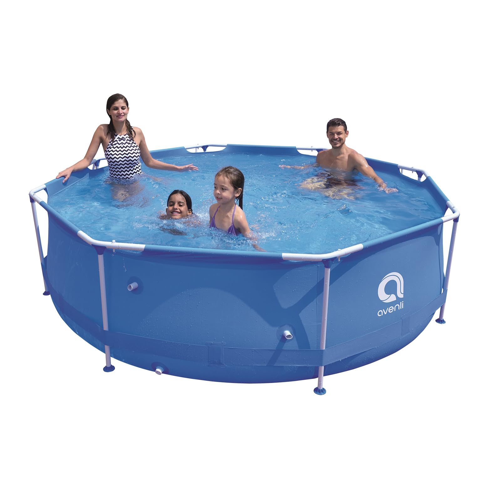 DIMAR GARDEN 10ft x 30in Above Ground Steel Frame Round Swimming Pool for Backyard, Outdoor Family Fun & Summer Relaxation