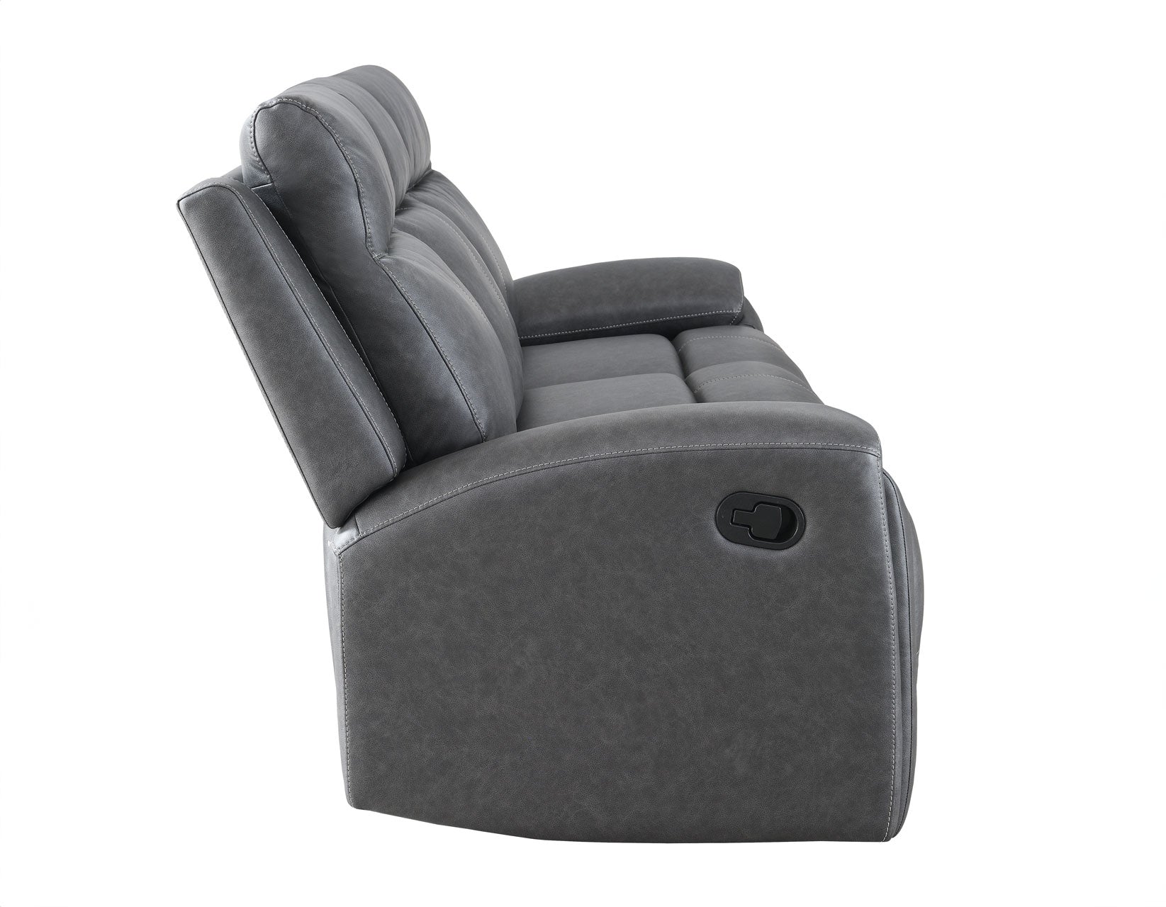 Gavin Reclining Sofa with Drop Down Console - Modern Recliner Couch with Cup Holders and Storage - Perfect for Living Room, Home Theater, and Family Relaxation